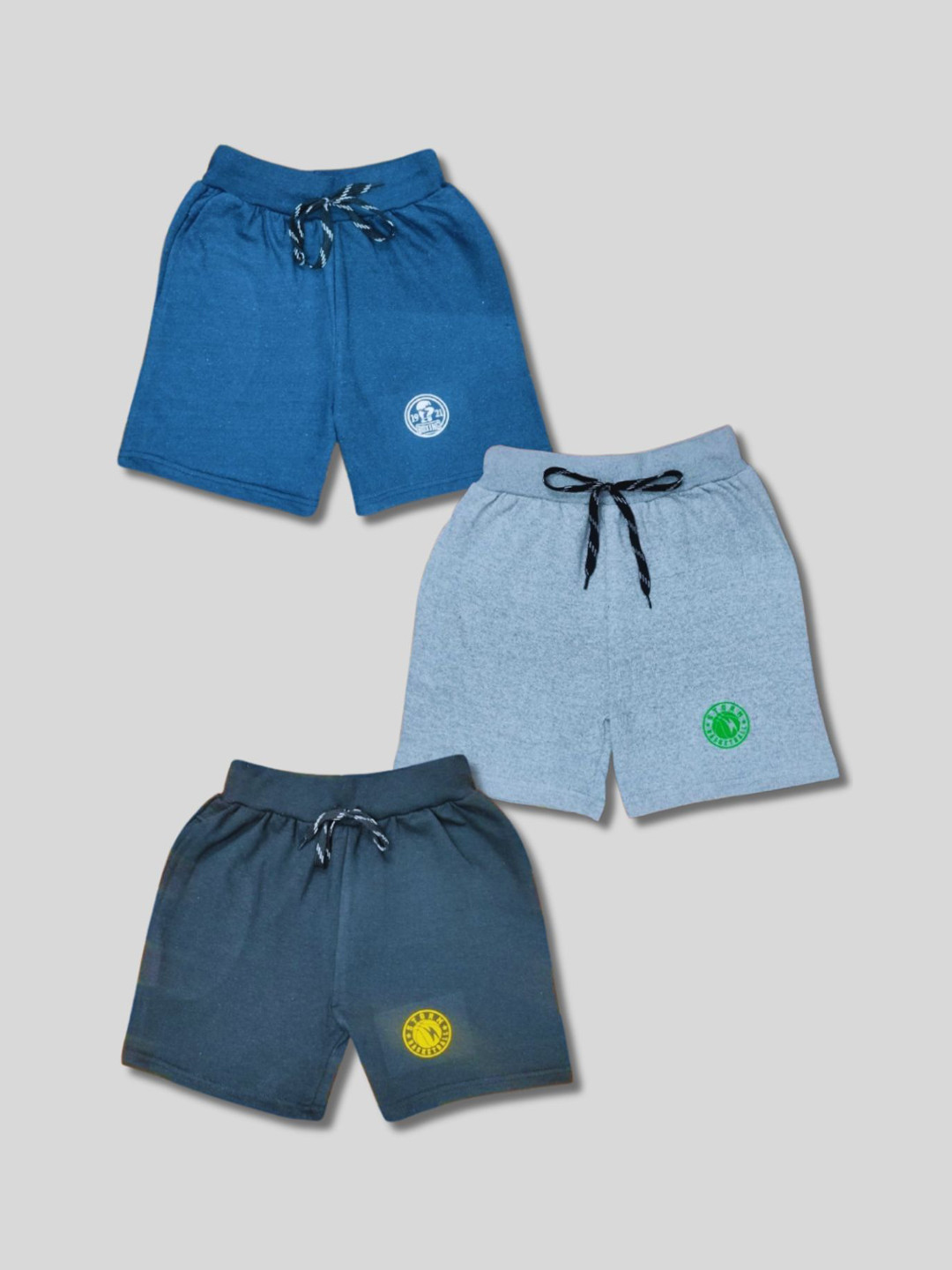 Shajiv Kids Pack of 3 Cotton Outdoor Shorts