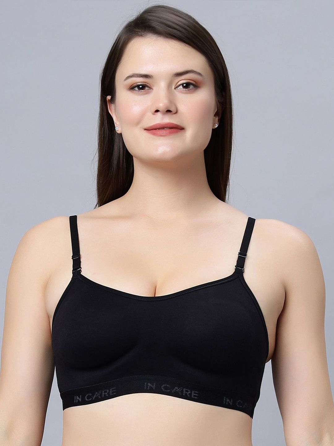 In Care Pack Of 2 Pure Cotton Seamless Slip-On Full Coverage Sports Bra