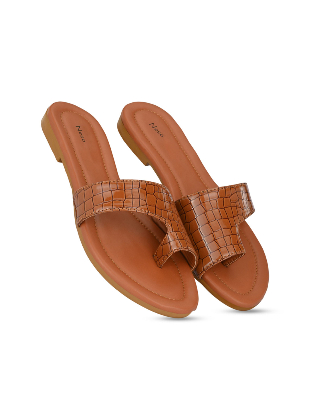 Neso Women Textured One Toe Flats