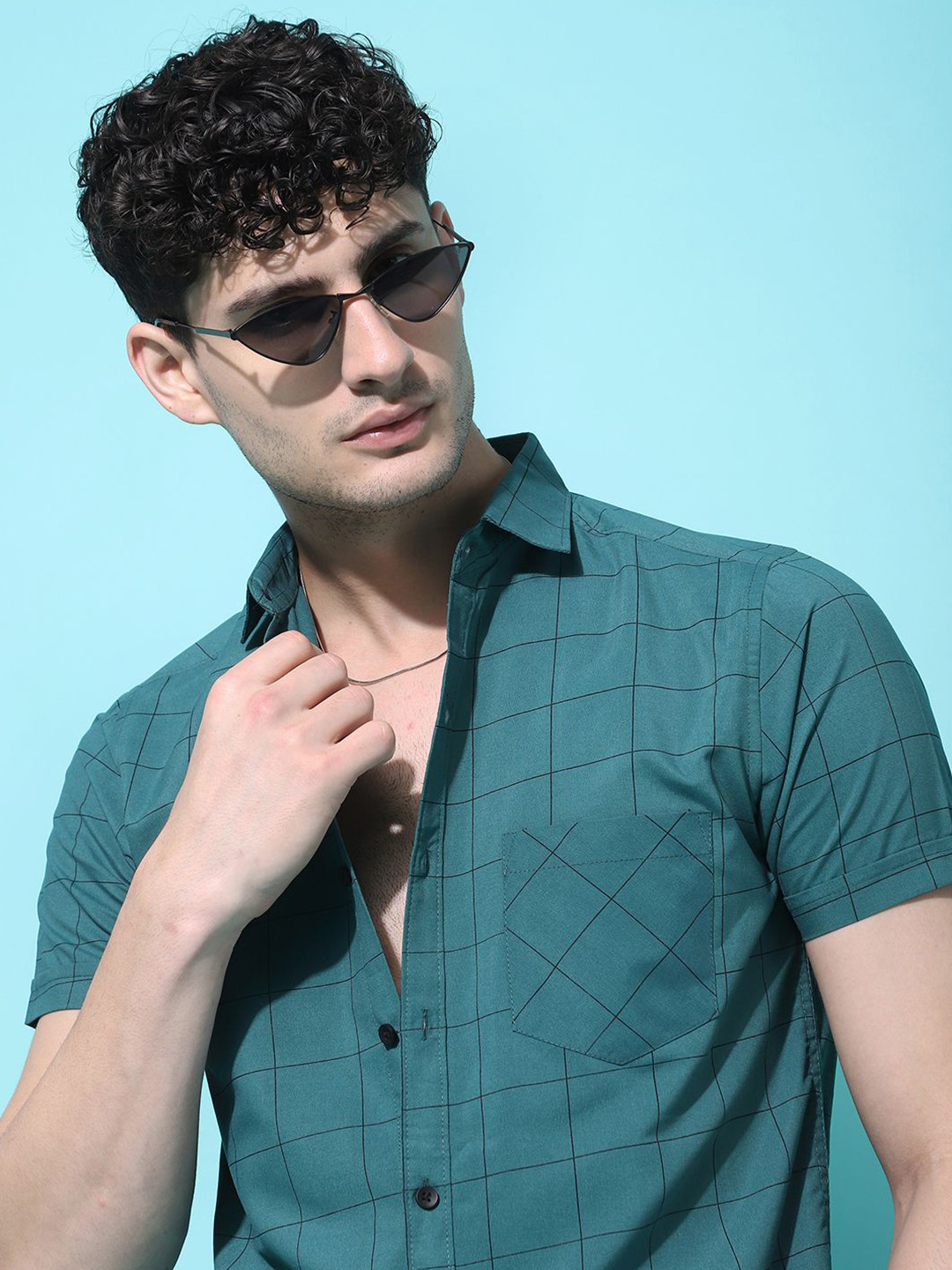 THE BEETEL HOUSE Men Standard Regular Fit Buffalo Checked Cotton Casual Shirt