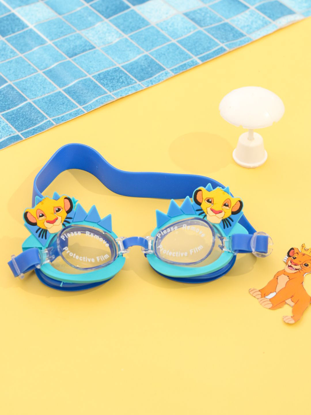 Yellow Bee Disney Simba Swimming Goggles with 3D Lion King