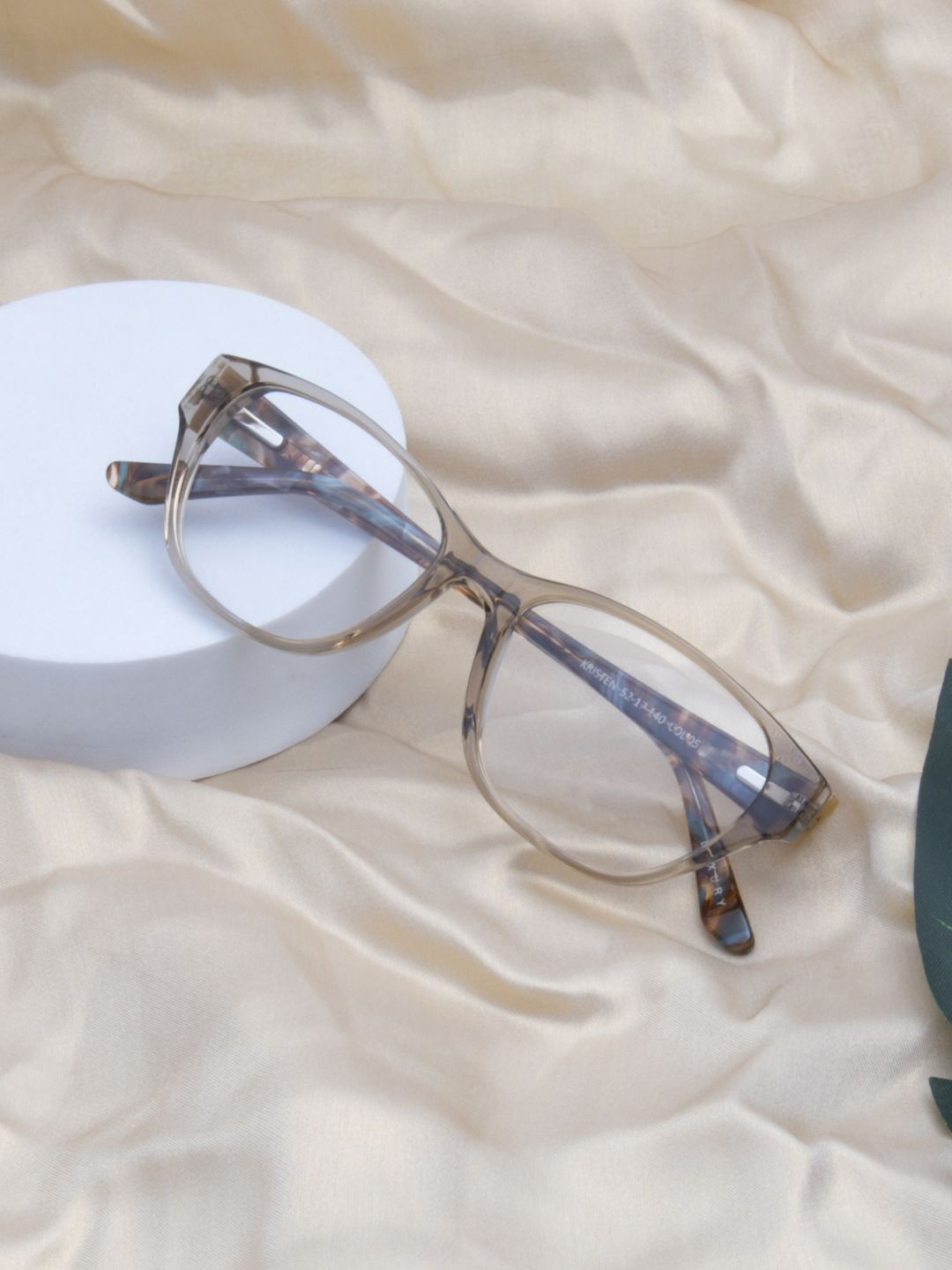 Ted Smith Women Light Brown Premium Acetate Full Rim Cat Eye Frames