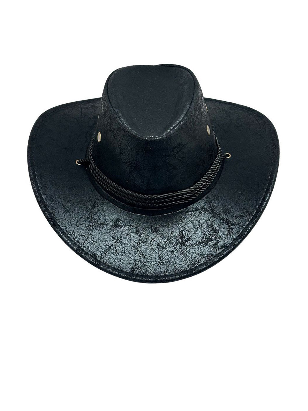 The Tie Hub Men Black Solid Fedora Hat