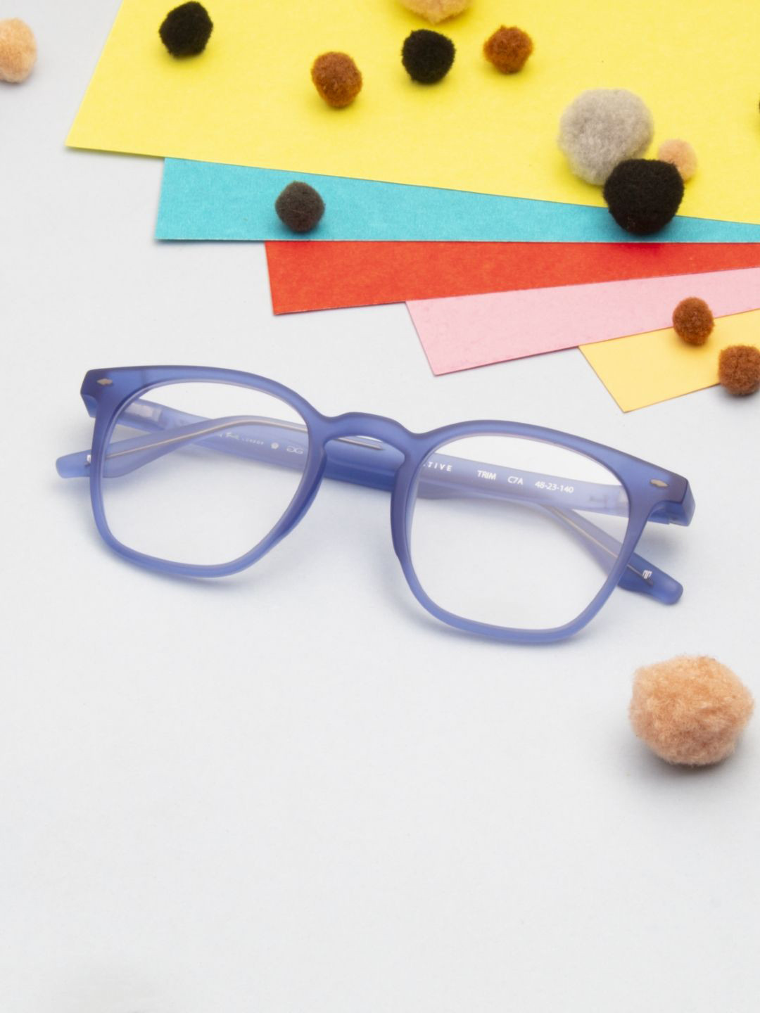 Ted Smith Trim Unisex Blue Full Rim Square Frames