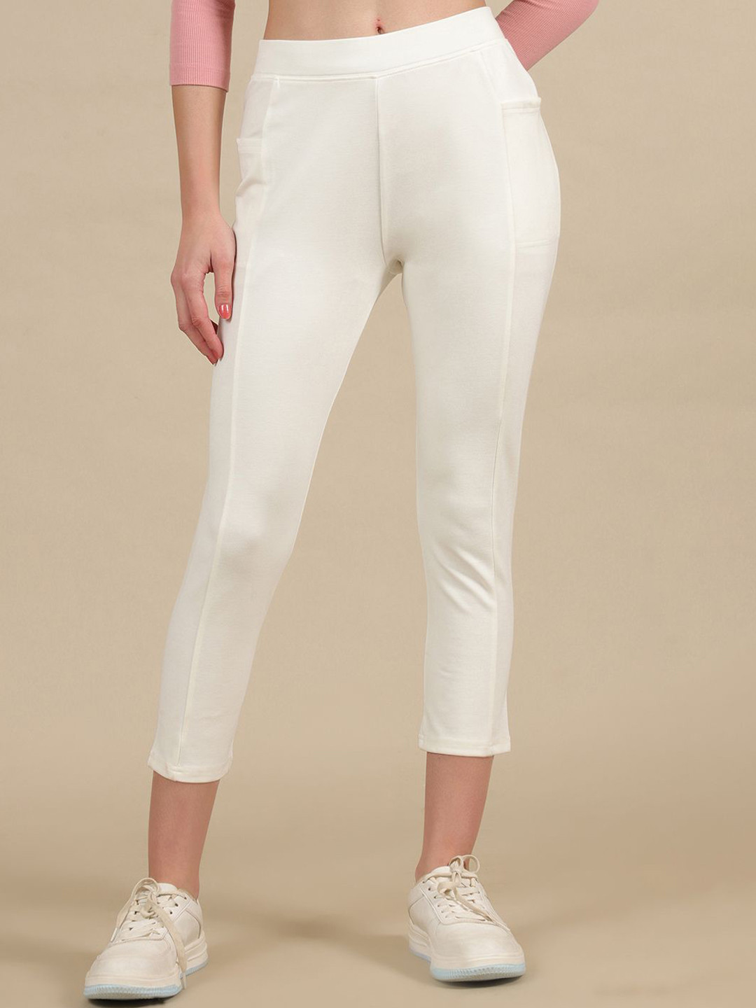 elleven Women Calf-Length Yoga Tights With Side Pockets