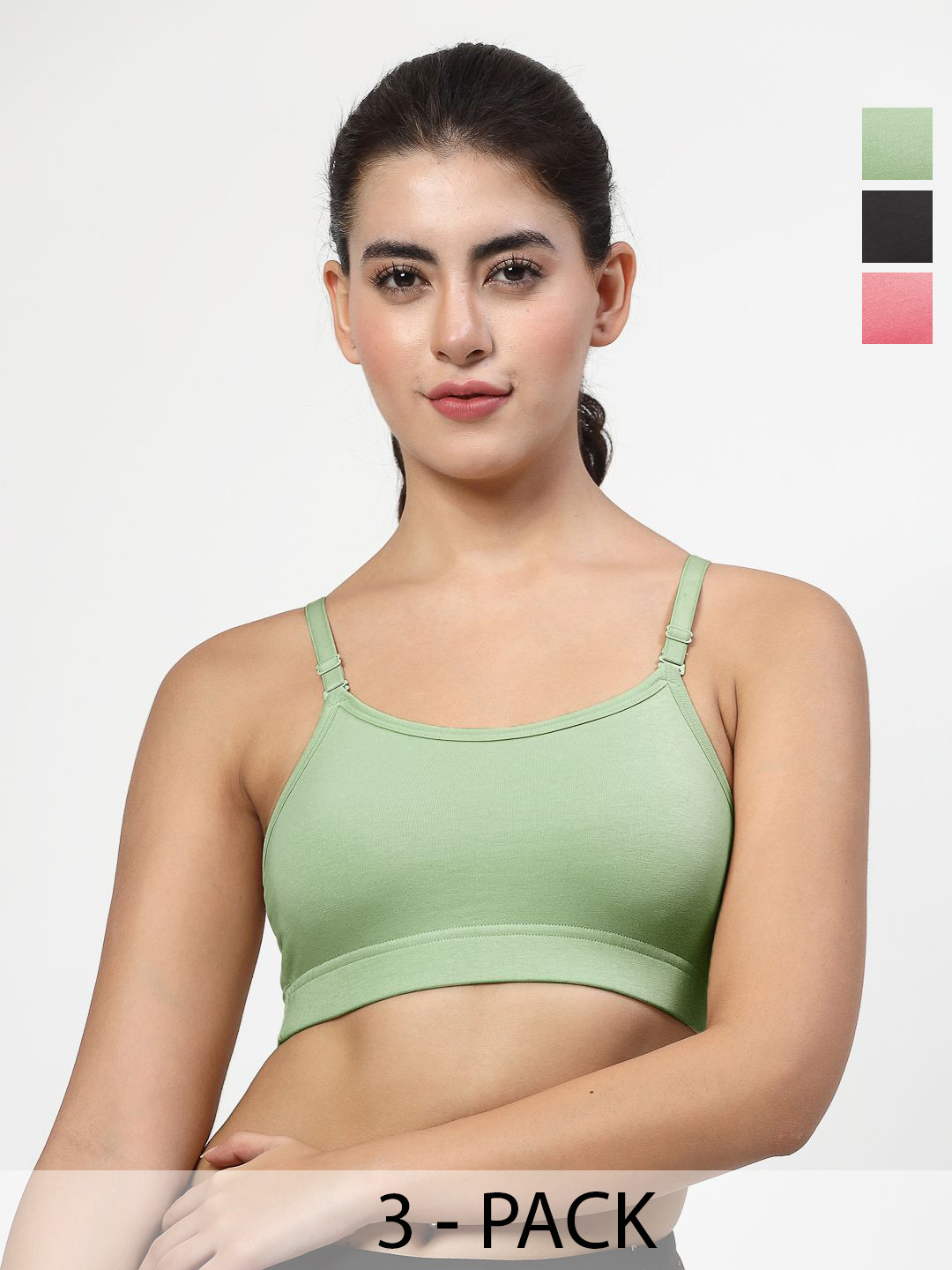 LILY Pack Of 3 Full Coverage All Day Comfort Workout Bra