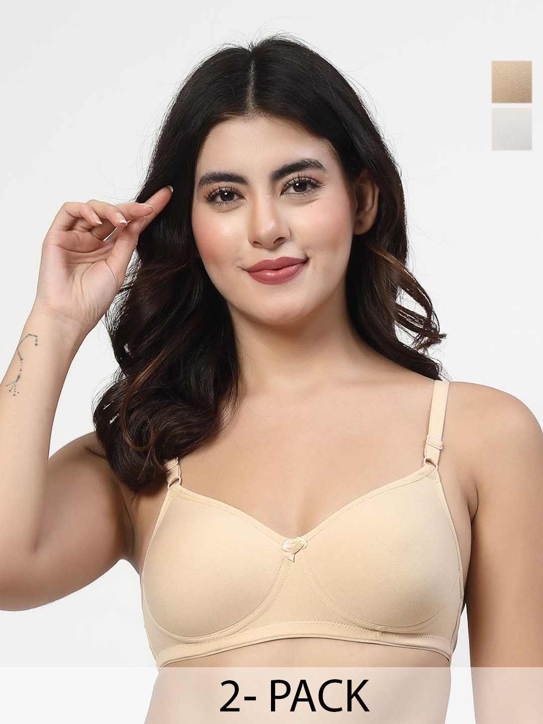 LILY Dapyeh PackO f 2 Full Coverage Seamless Heavily Padded T-shirt Bra