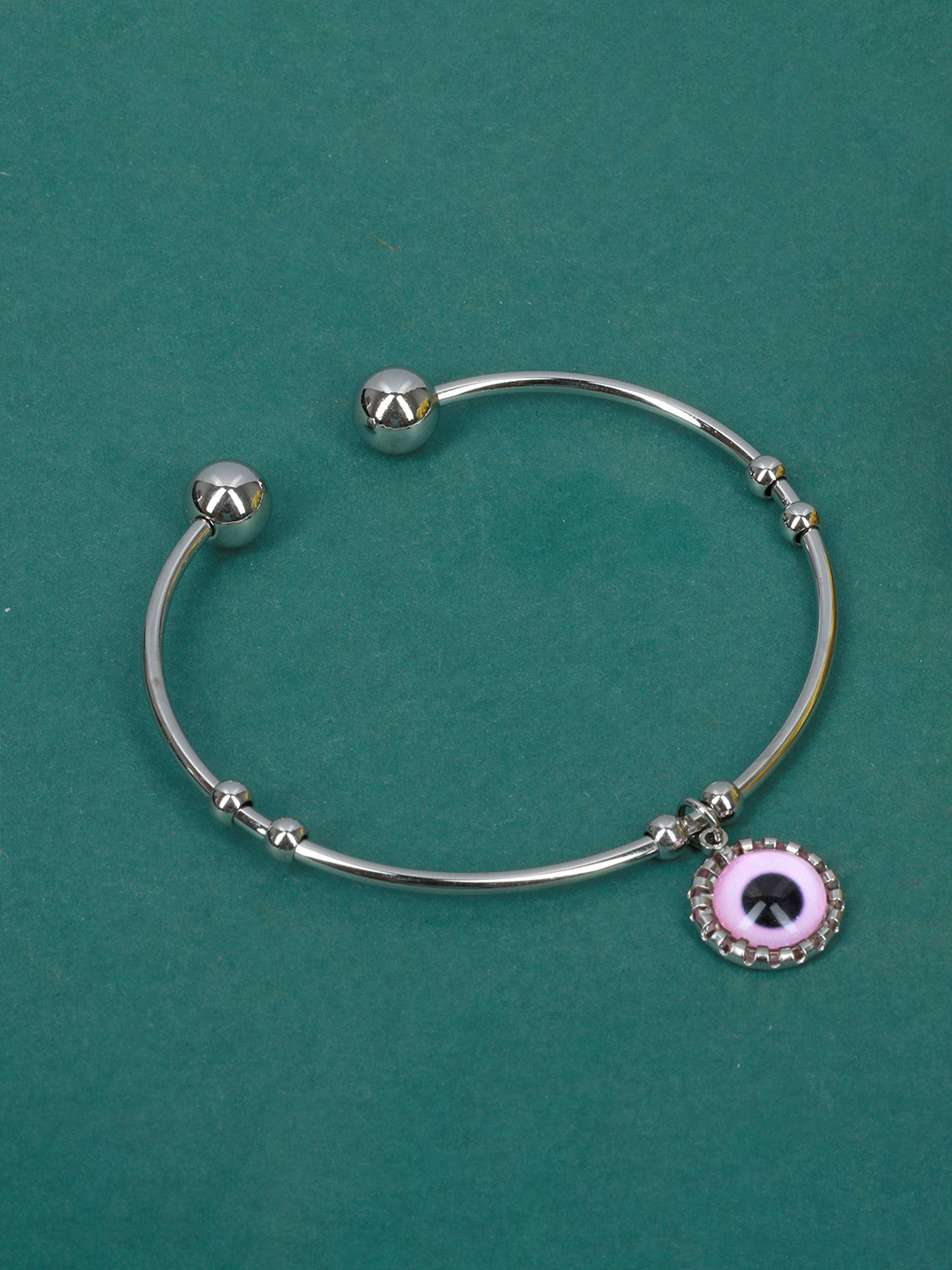 Cazines Stainless Steel Silver-Plated Bracelet