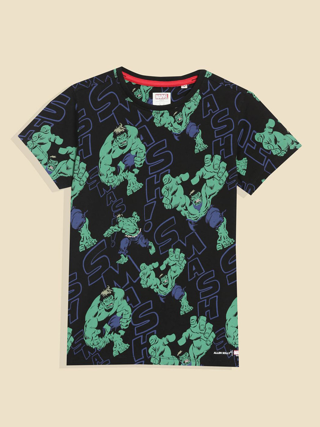 Allen Solly Junior Boys Hulk Graphic Printed Round Neck Cotton T-shirt