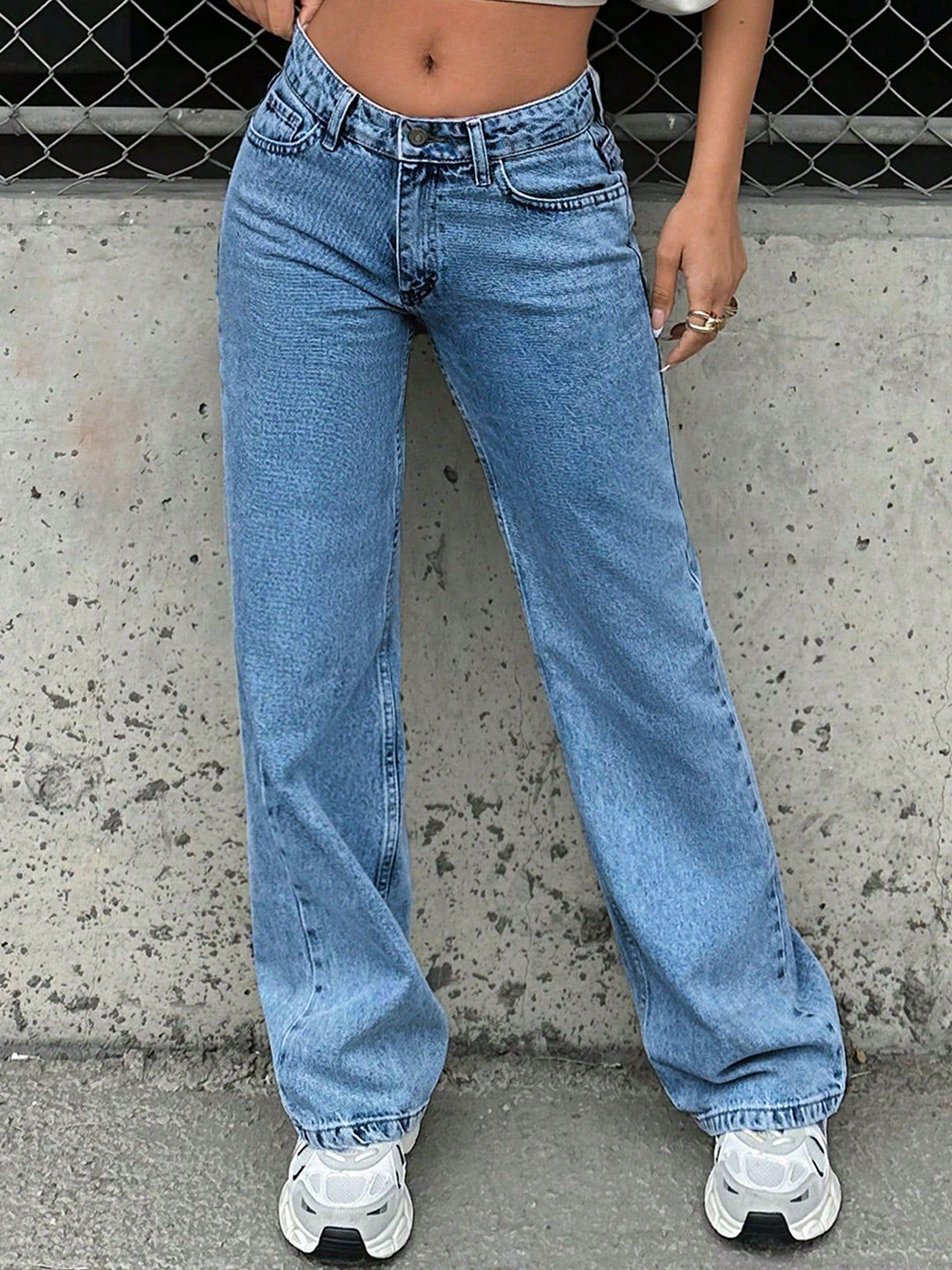 DressBerry Women Straight Fit High-Rise Light Fade Acid Wash Stretchable Jeans  Plus Size