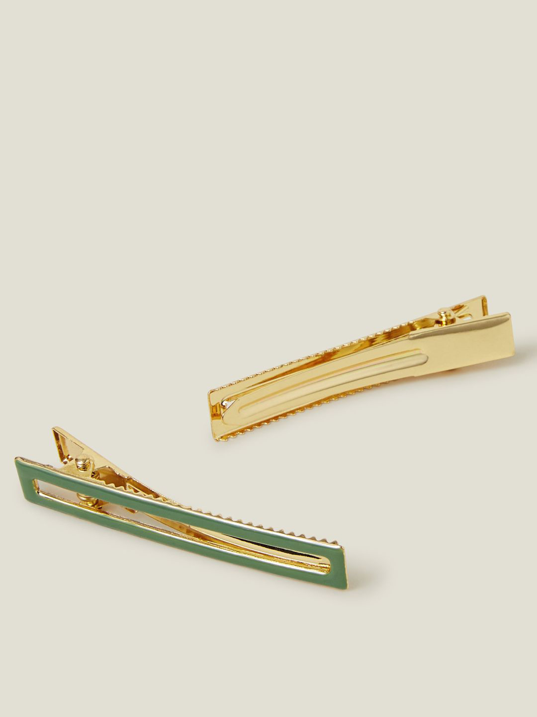 Accessorize London Women Set of 2 Resin Snap Alligator Hair Clip