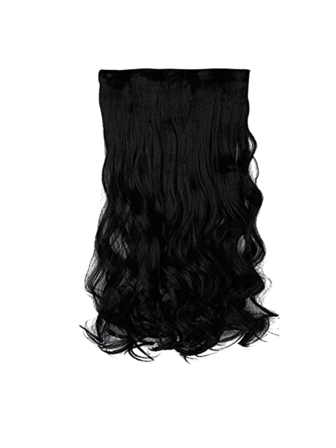 GADINFASHION Clip In Wavy Scalp Topper Hair Extension - Black - 24 Inches