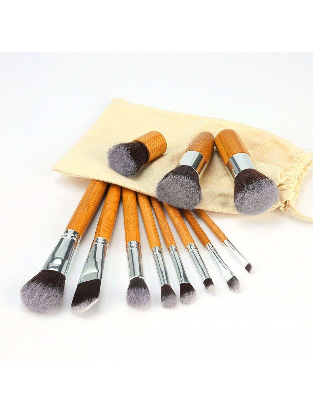 Bronson Professional Set Of 11 Bamboo Makeup Brush