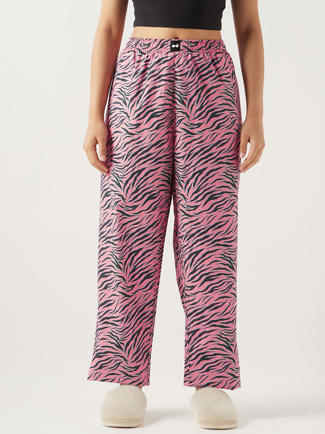 Bewakoof  Women Pink All Over Printed Lounge Pants