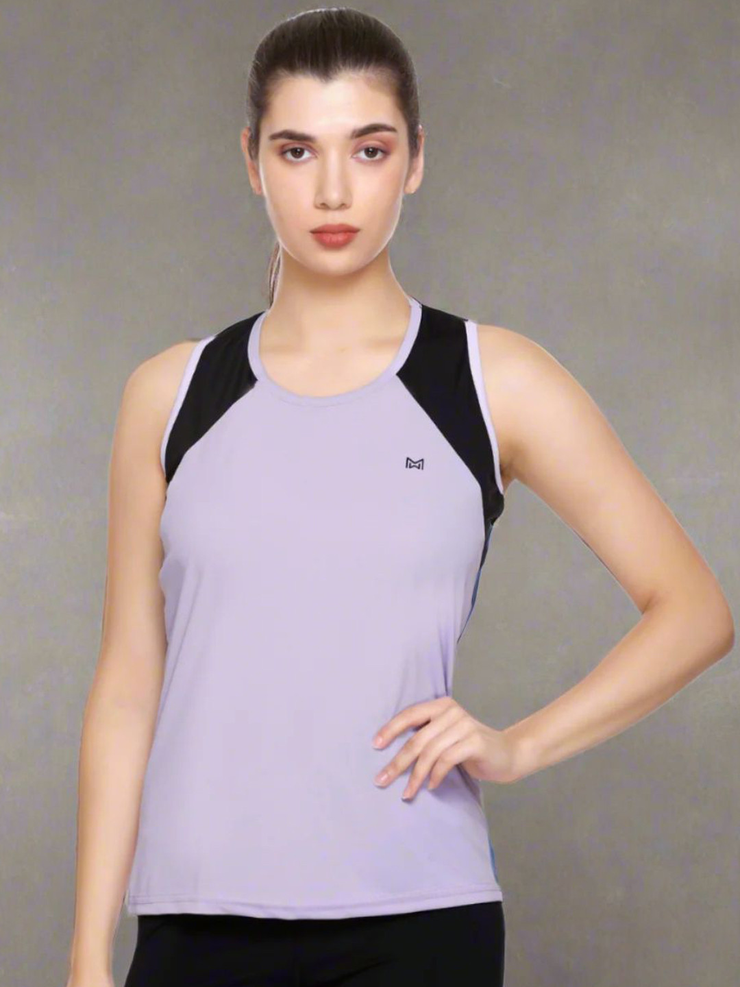 White Moon Colourblocked Gym Vests
