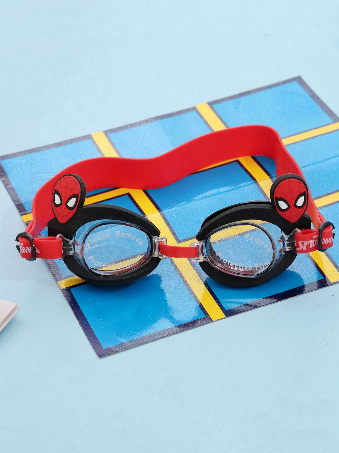 Yellow Bee Disney Spider-Man Anti-Fog UV-Protection 3D Swimming Goggles