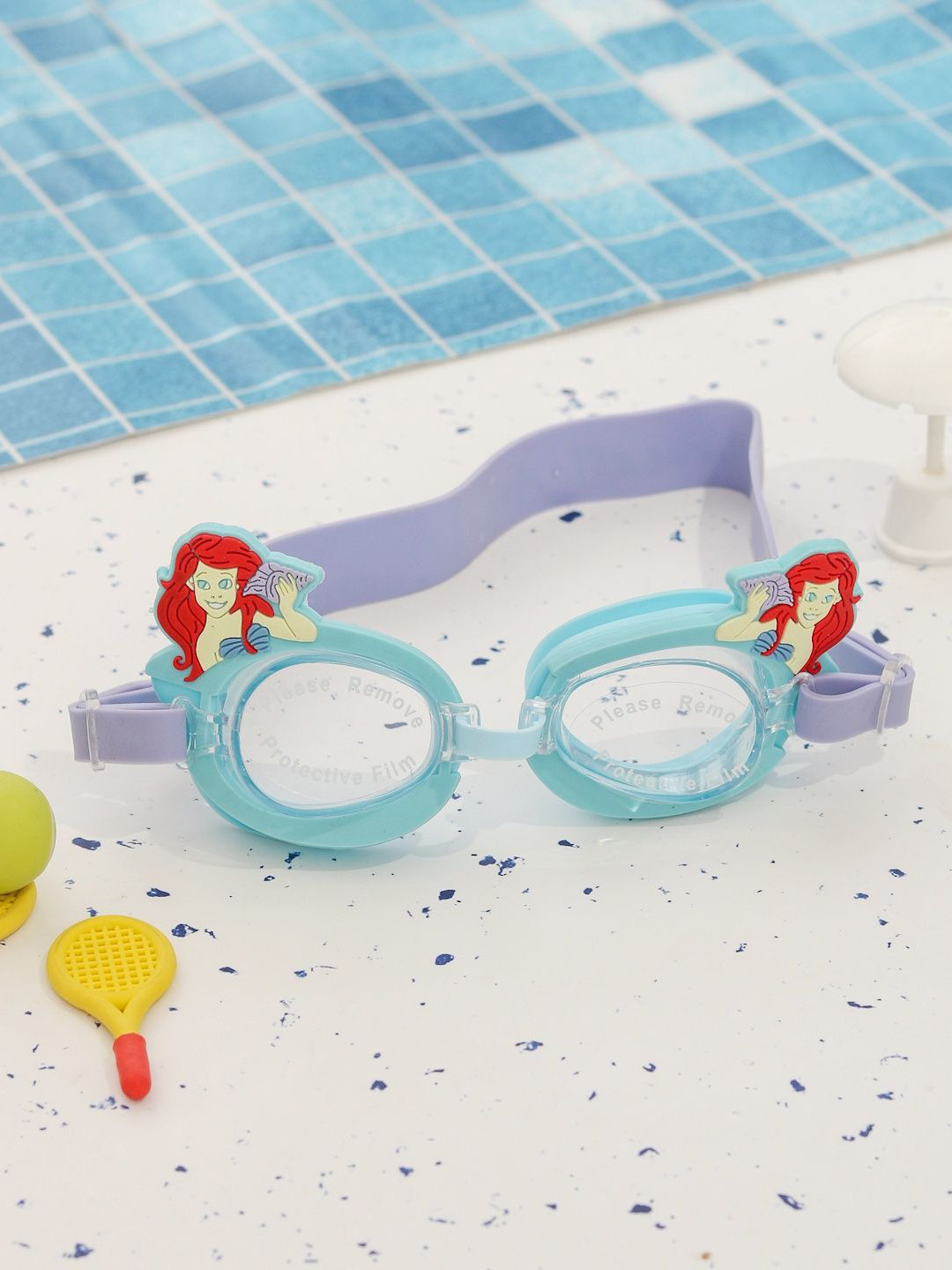 Yellow Bee Girls Disney Princess Ariel Swimming Goggles