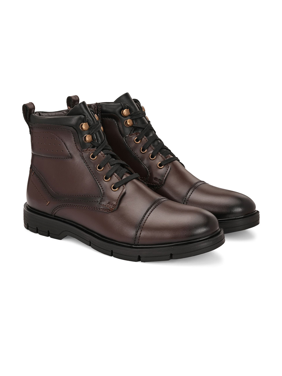 Delize Men Vegan Leather Lace Up Ankle Boots