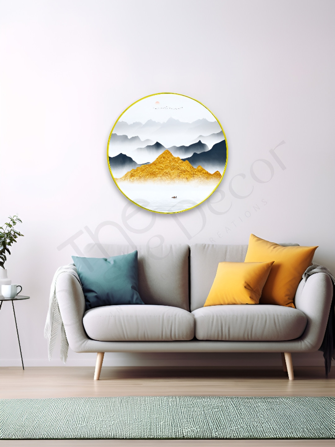 The Castle Decor White & Gold-Toned Nature Sparkle Wooden Wall Art