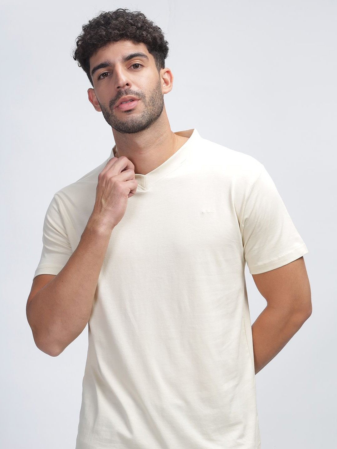 String Scape Men Pure Supima Cotton V Neck T-Shirt