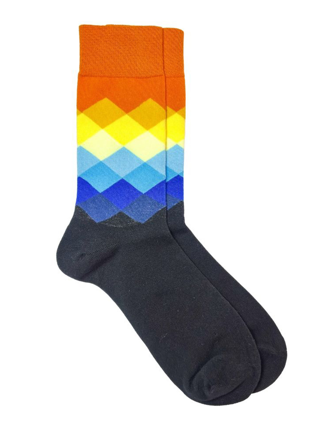 The Tie Hub Men Cotton Patterned Crew Socks