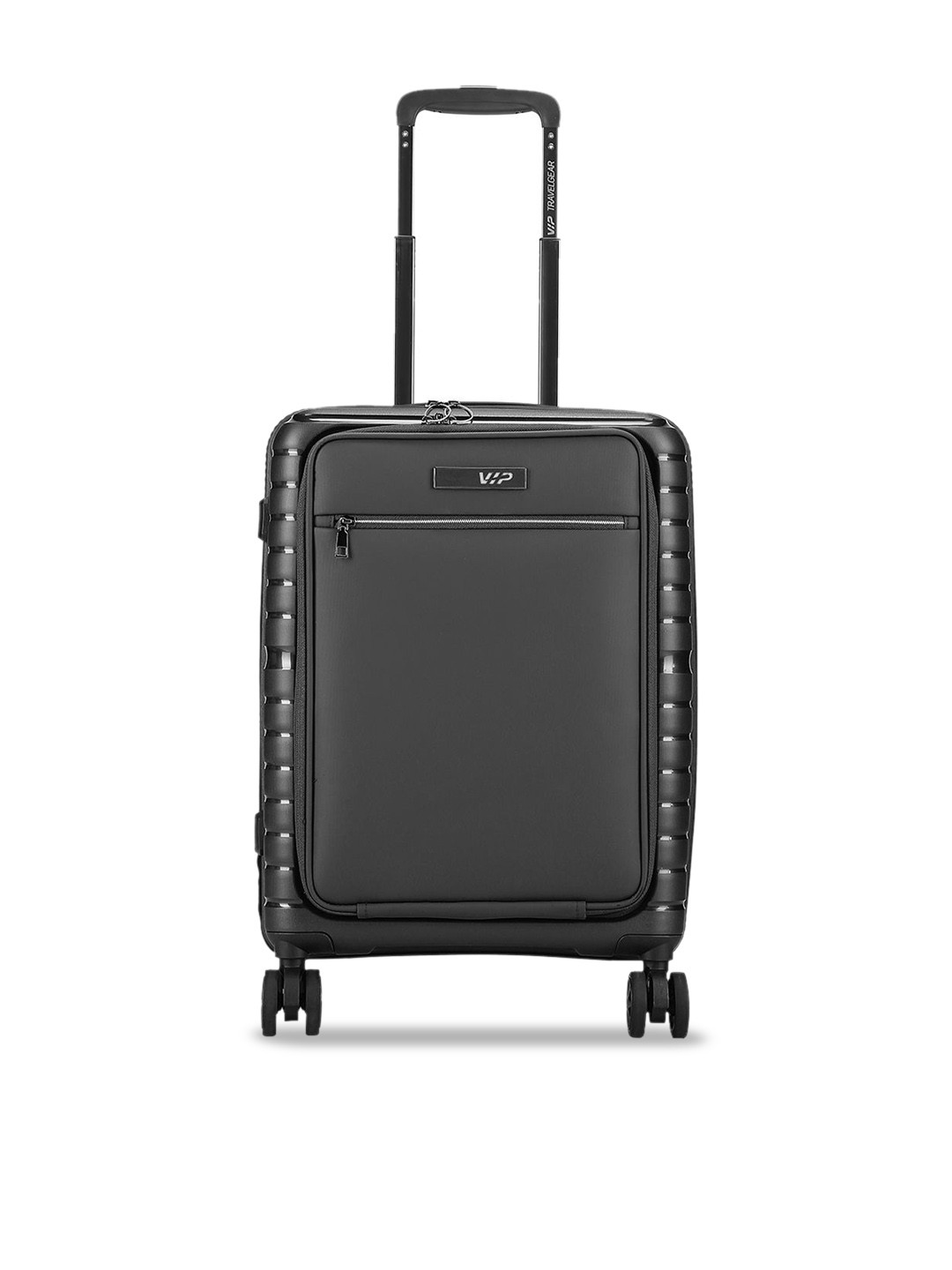 VIP Aer Plus Textured Hard-Sided Cabin 8 Wheels Trolley Bag