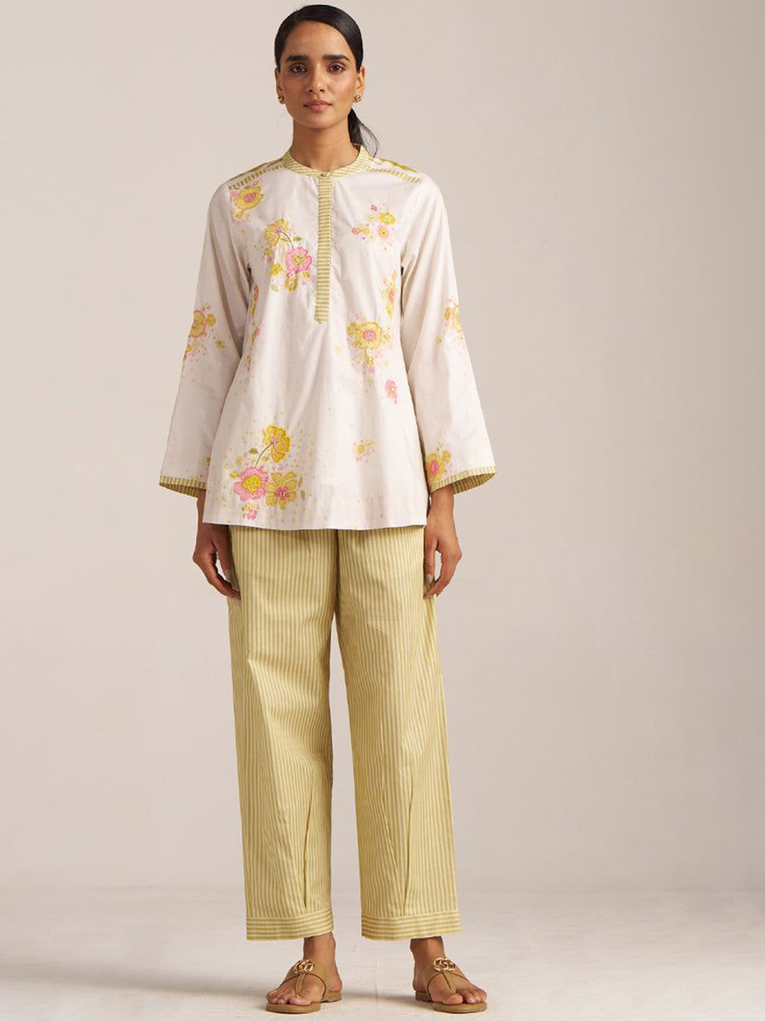 Ganga Oasis Embroidered Pure Cotton Co-Ord Set