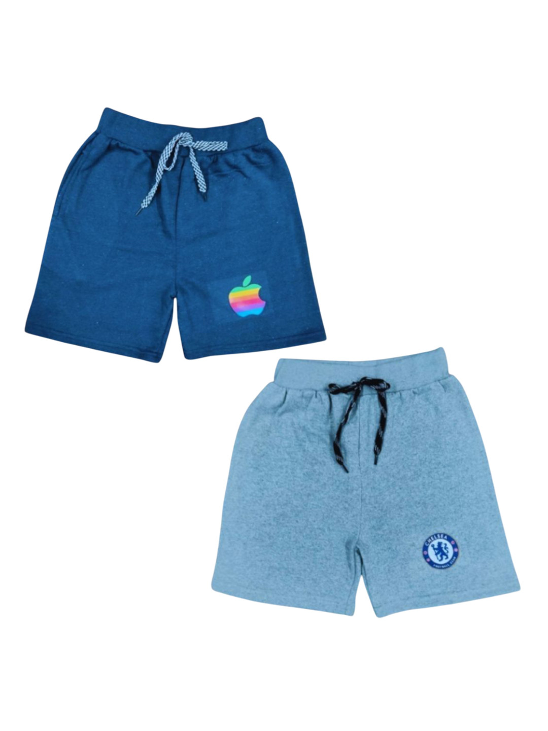 Shajiv Boys Pack of 2 Mid-Rise Pure Cotton Shorts