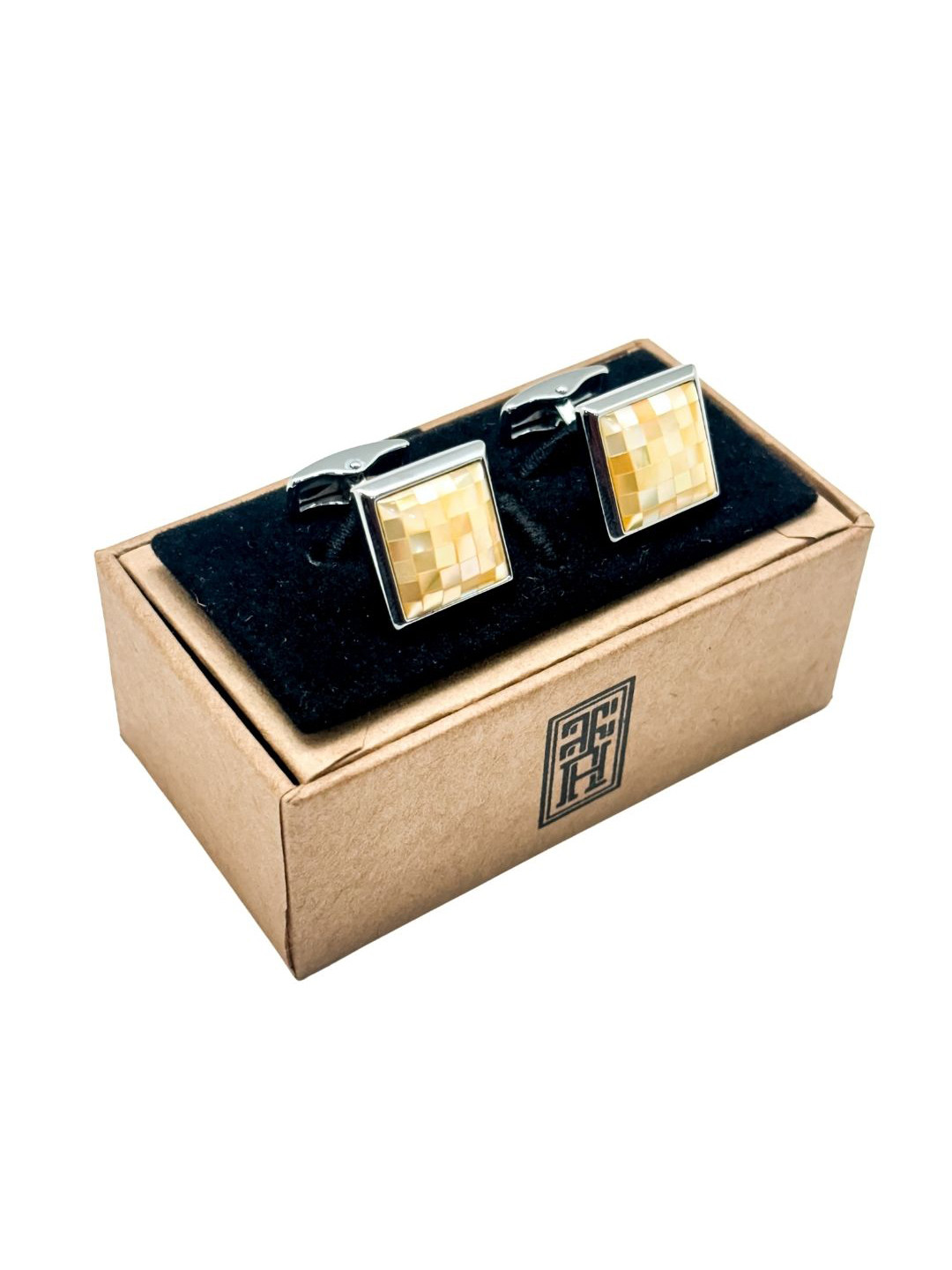 The Tie Hub Men  MOP Square Cufflinks