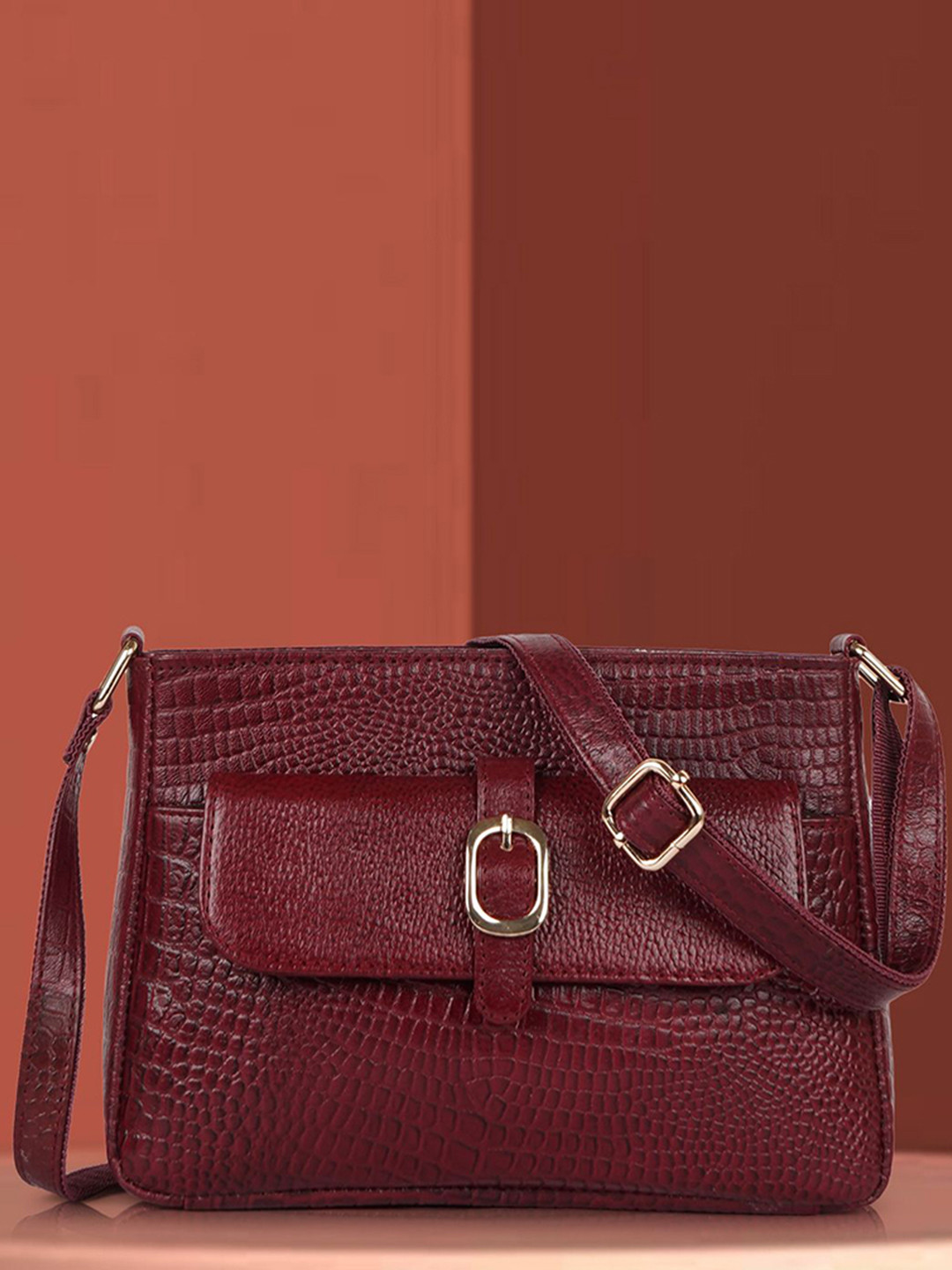 SPOTIC Women Textured Crossbody Leather Sling Bag