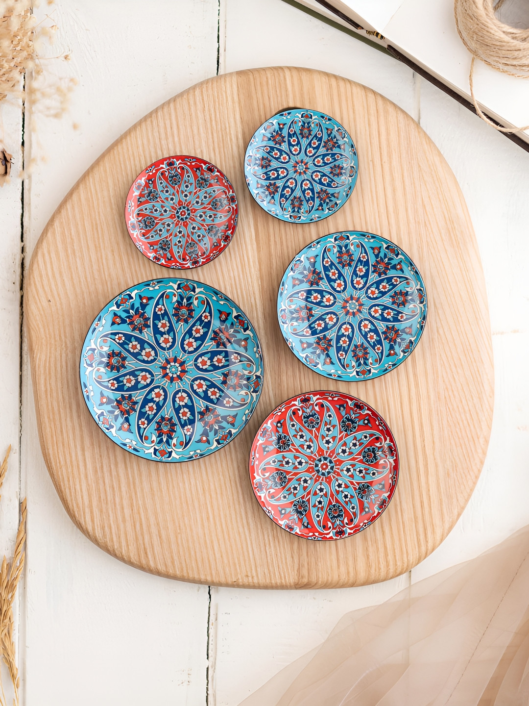 Ritualistic Set of 5 Turkish Art Fridge Magnet