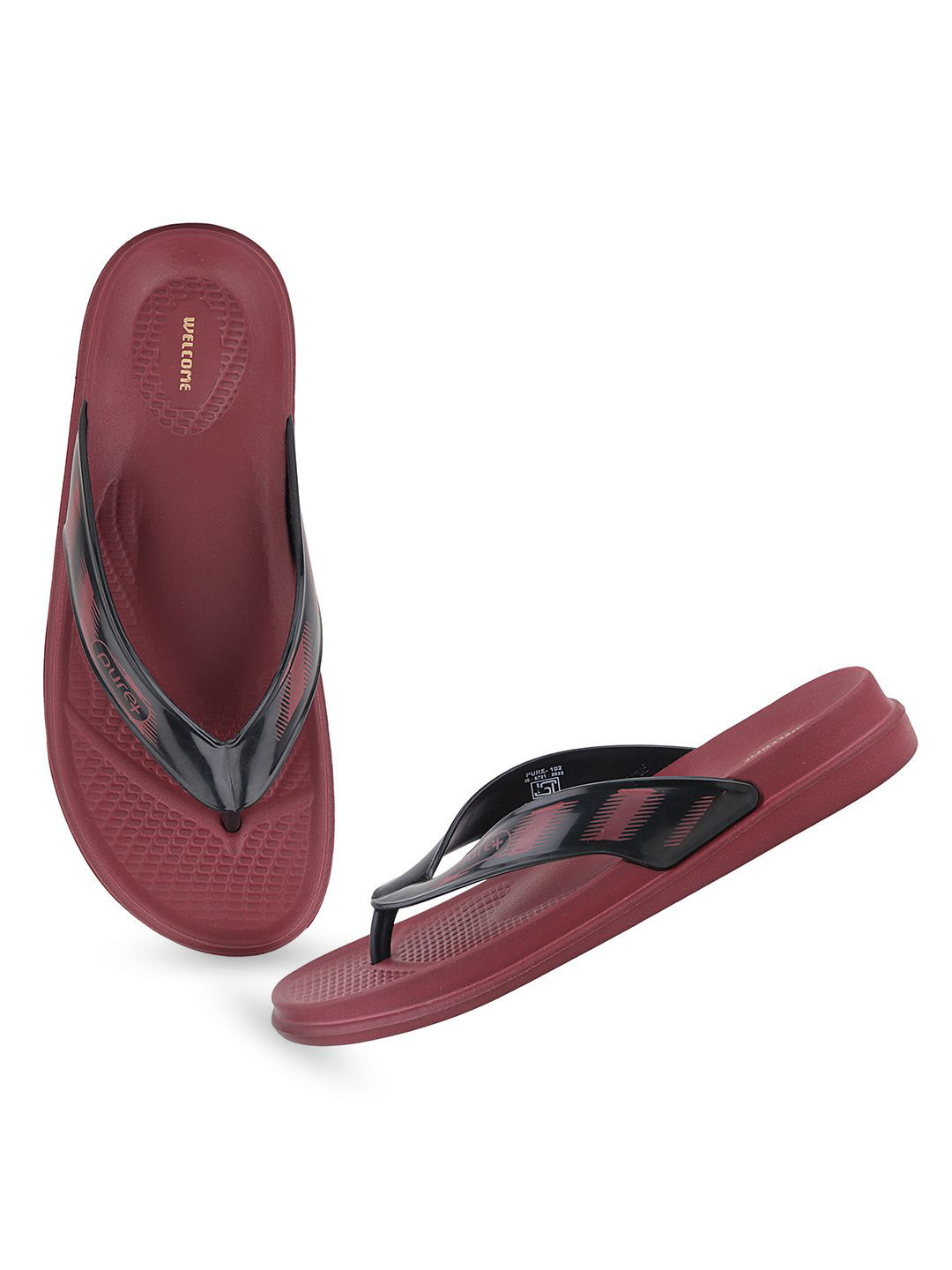WELCOME Women Lightweight & Comfortable Arch Support Durable Anti-Skid Flip Flops