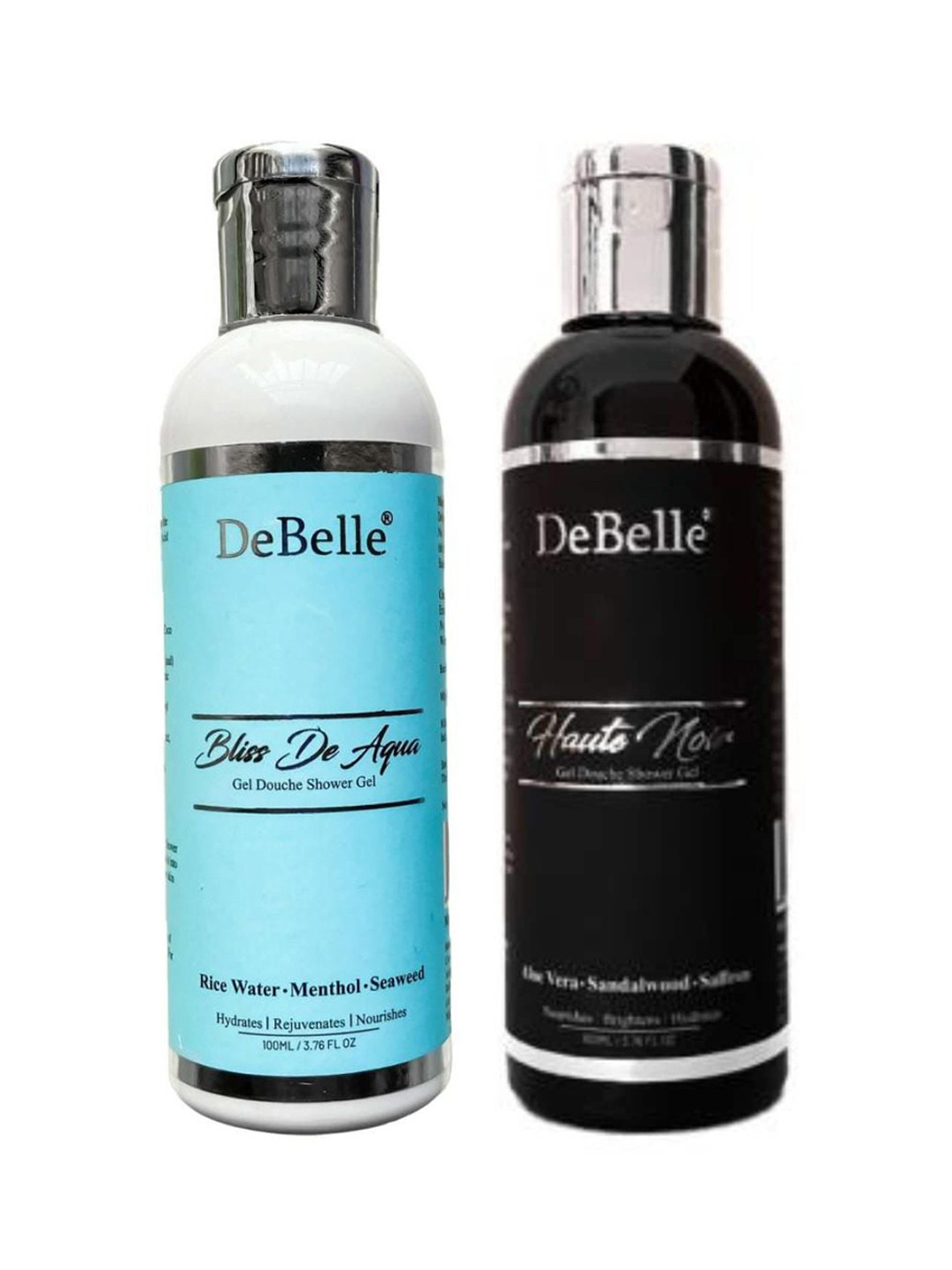 DeBelle Set Of 2 Bliss De Aqua & Haute Noir Shower Gel - 100ml Each