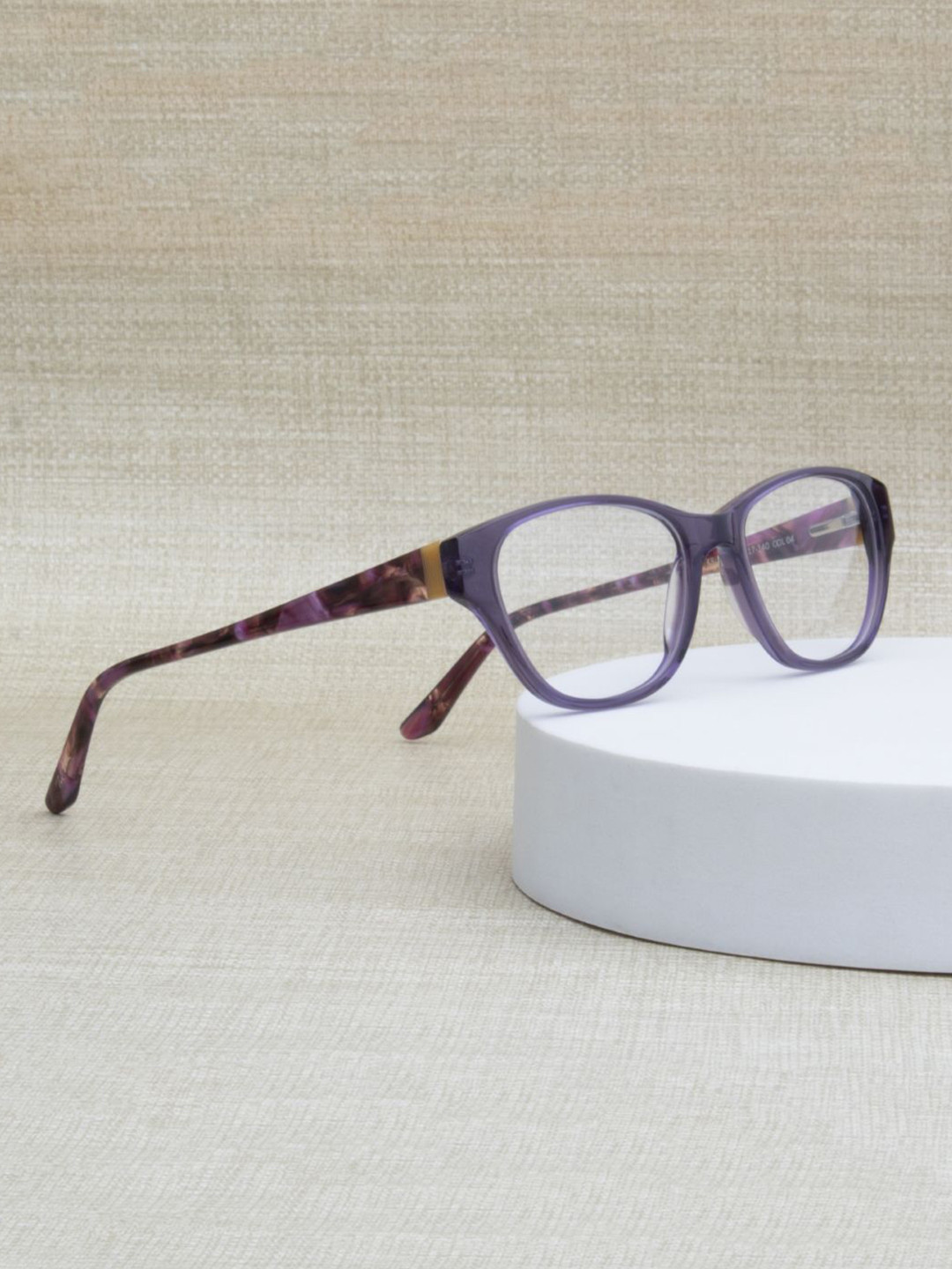 Ted Smith Women Purple Luxury Acetate Full Rim Cat Eye Frames