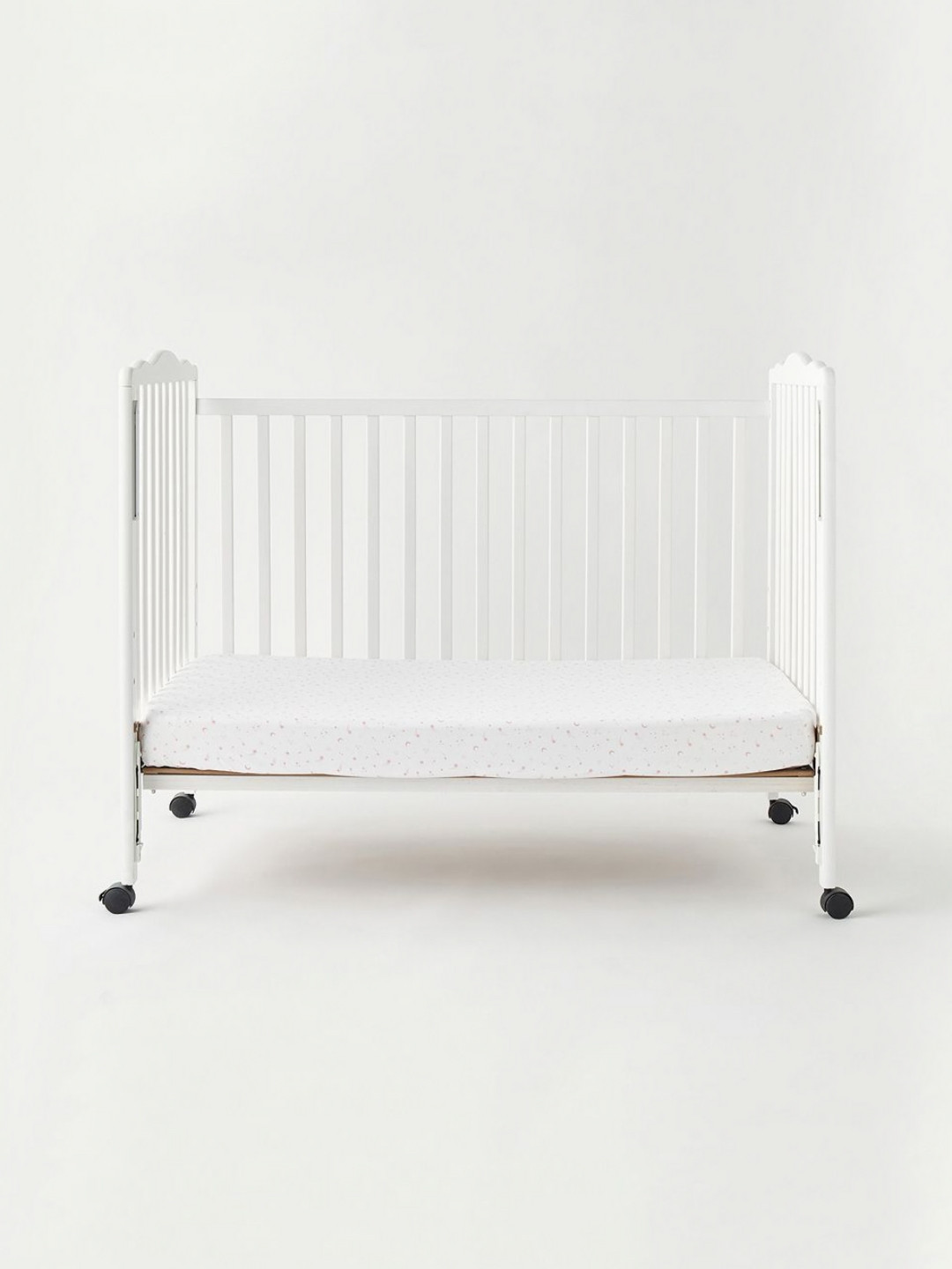 Juniors by Babyshop Pink Conversational Cotton 120 TC Fitted Crib 2 Bedsheet -64 x 96 cm