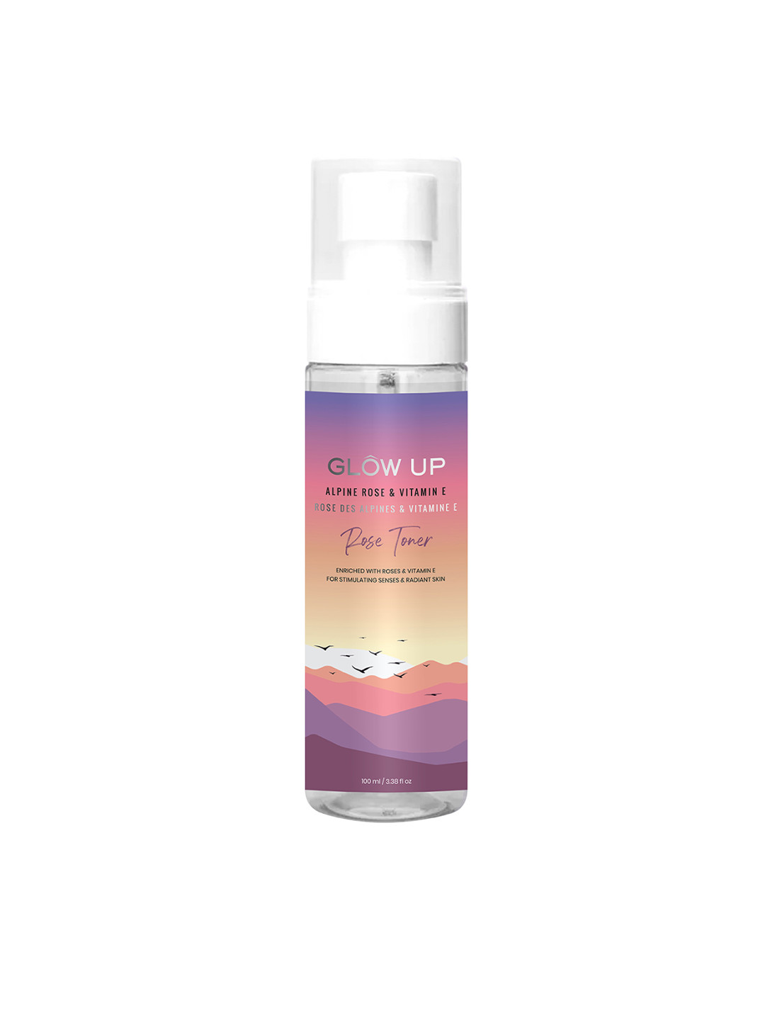 GLOW UP Rose Toner With Alpine Roses & Vitamin E For Hydrates Skin - 100 ml