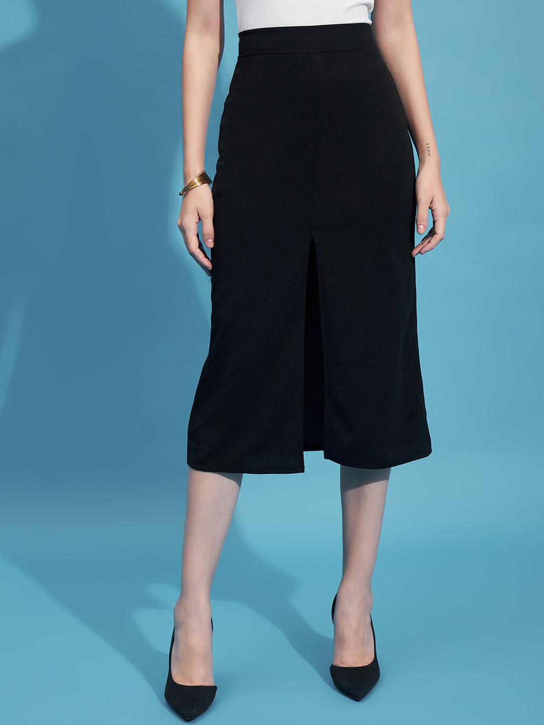 BUY NEW TREND Below Knee Straight Skirt