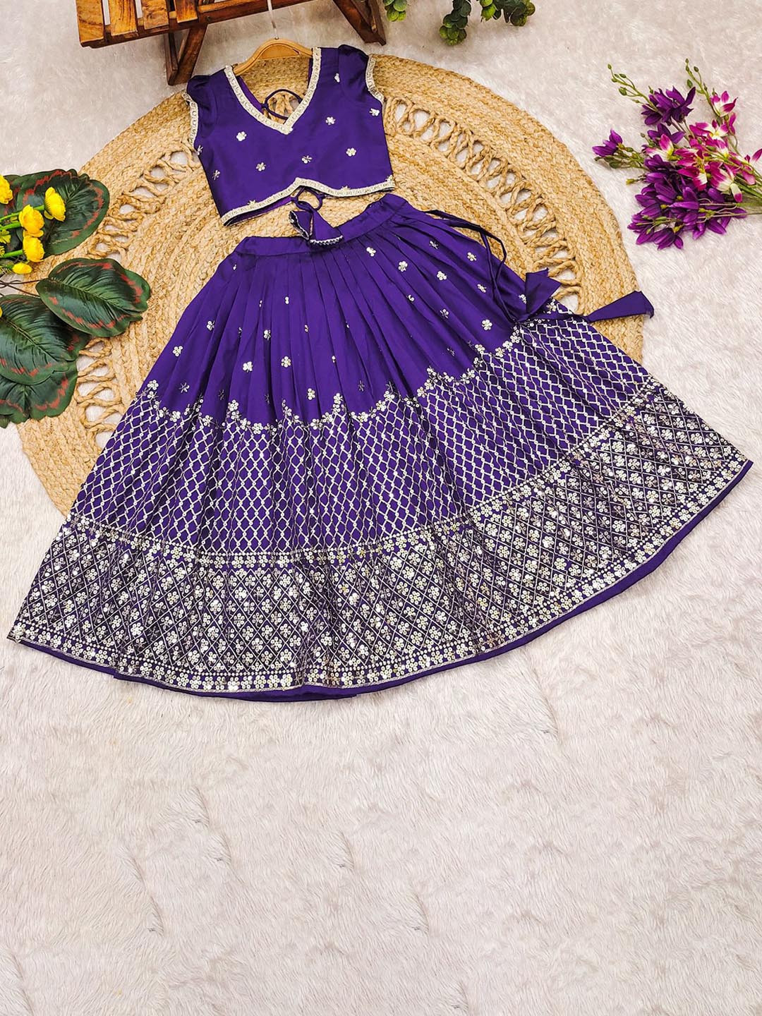 BAESD Girls Embellished Lengha Choli