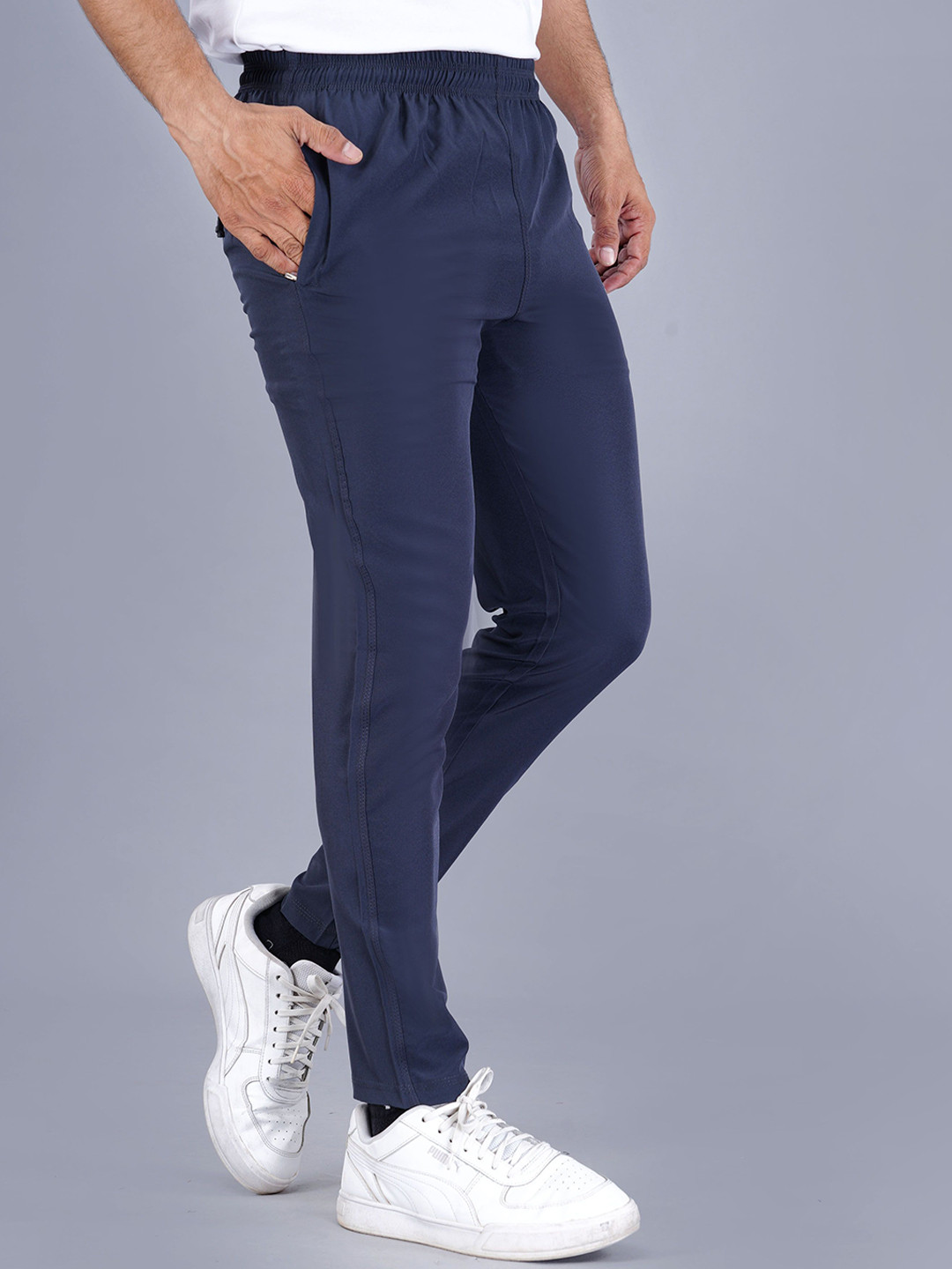SLF INDIA Men Slim-Fit Mid-Rise Track Pant