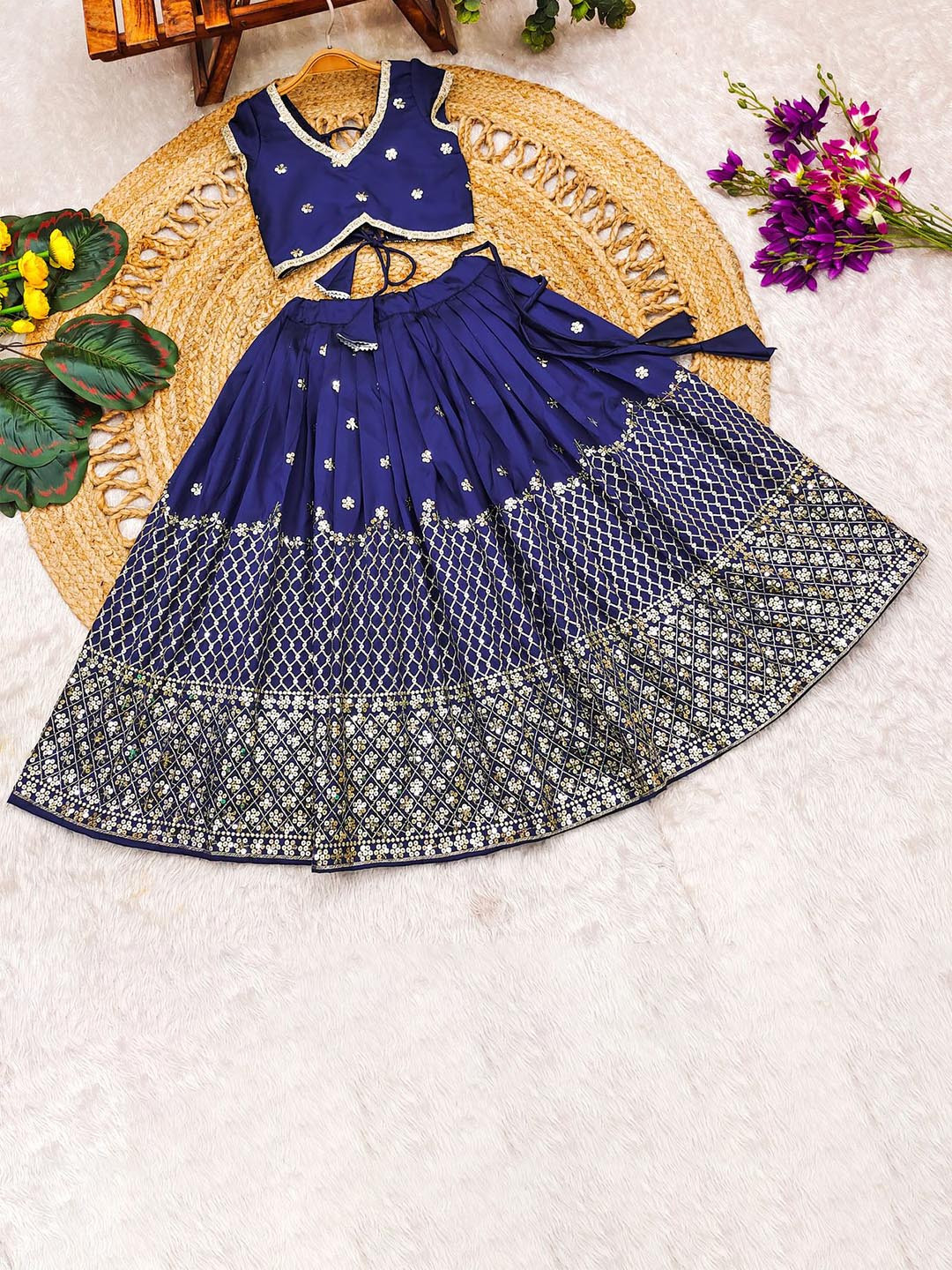 BAESD Girls Embellished Lengha Choli