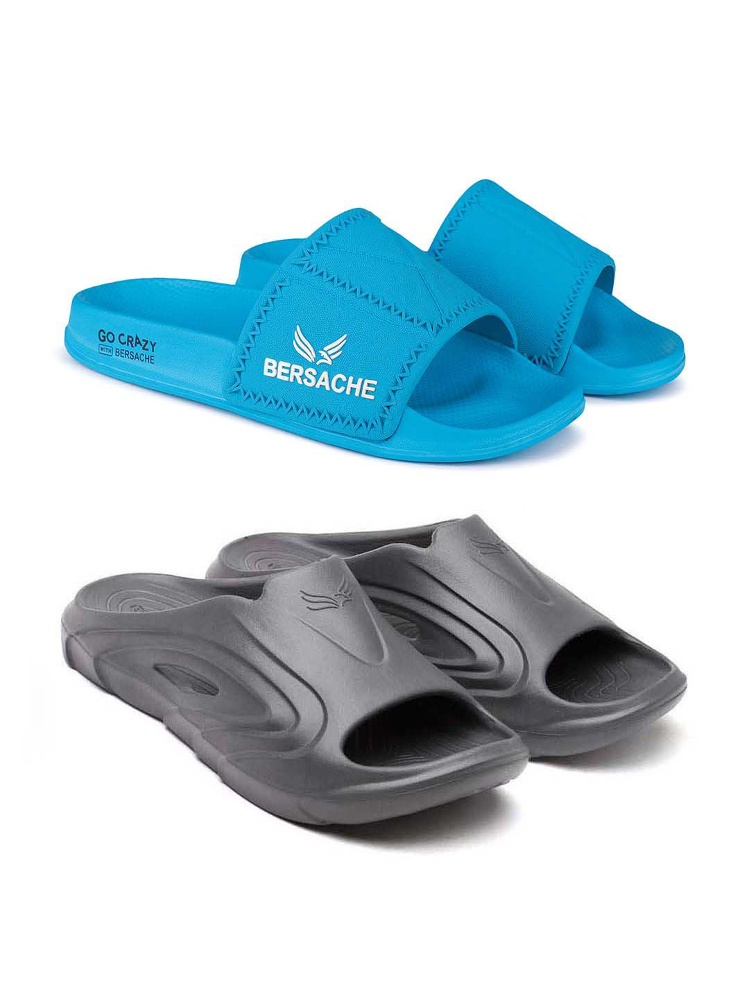 BERSACHE Men Pack of 2 Casual with Regular wear with Ultra Soft Technology Flip Flop
