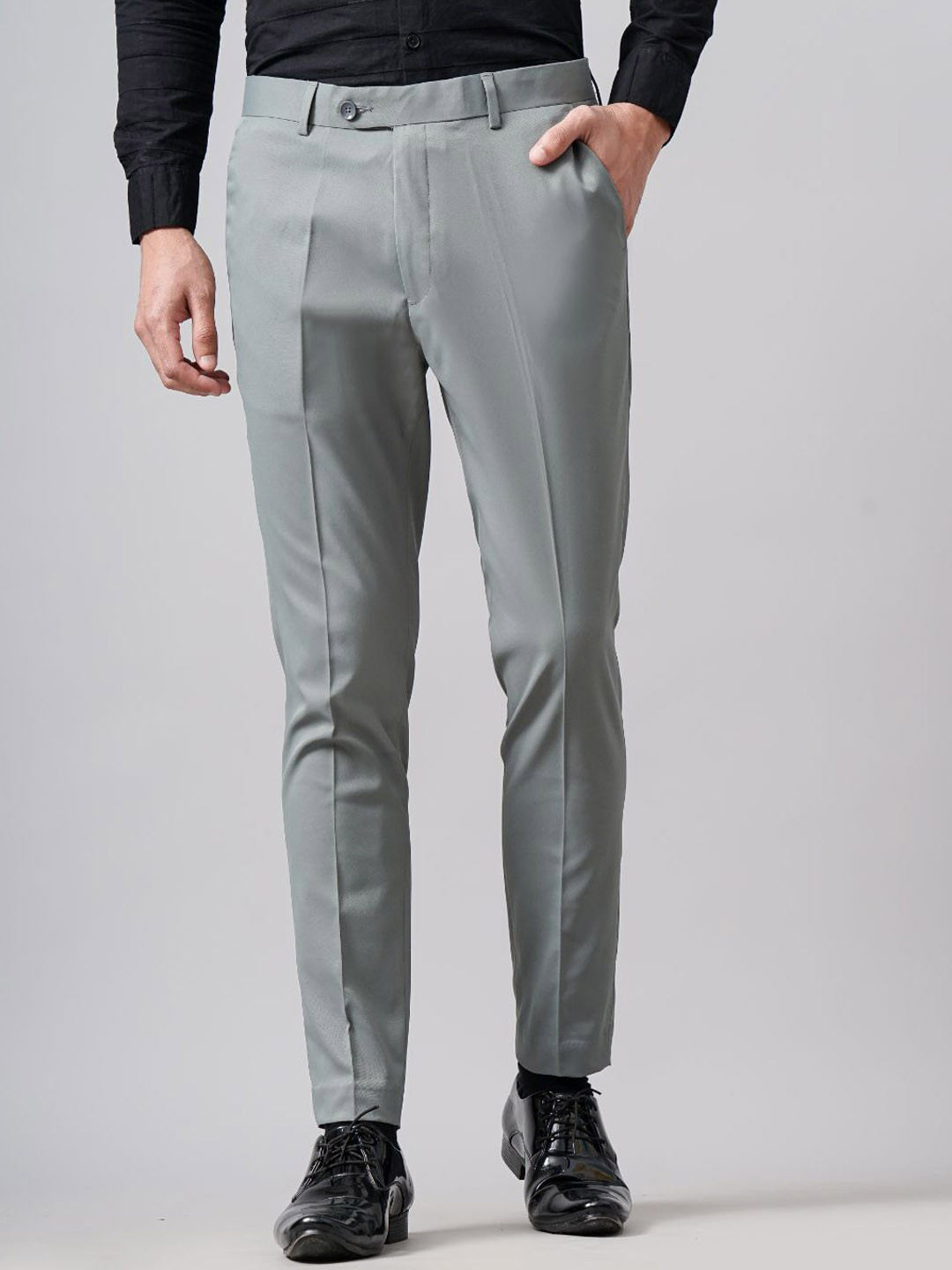 THE BEETEL HOUSE Men Urban Slim Slim Fit Mid-Rise Formal Trousers