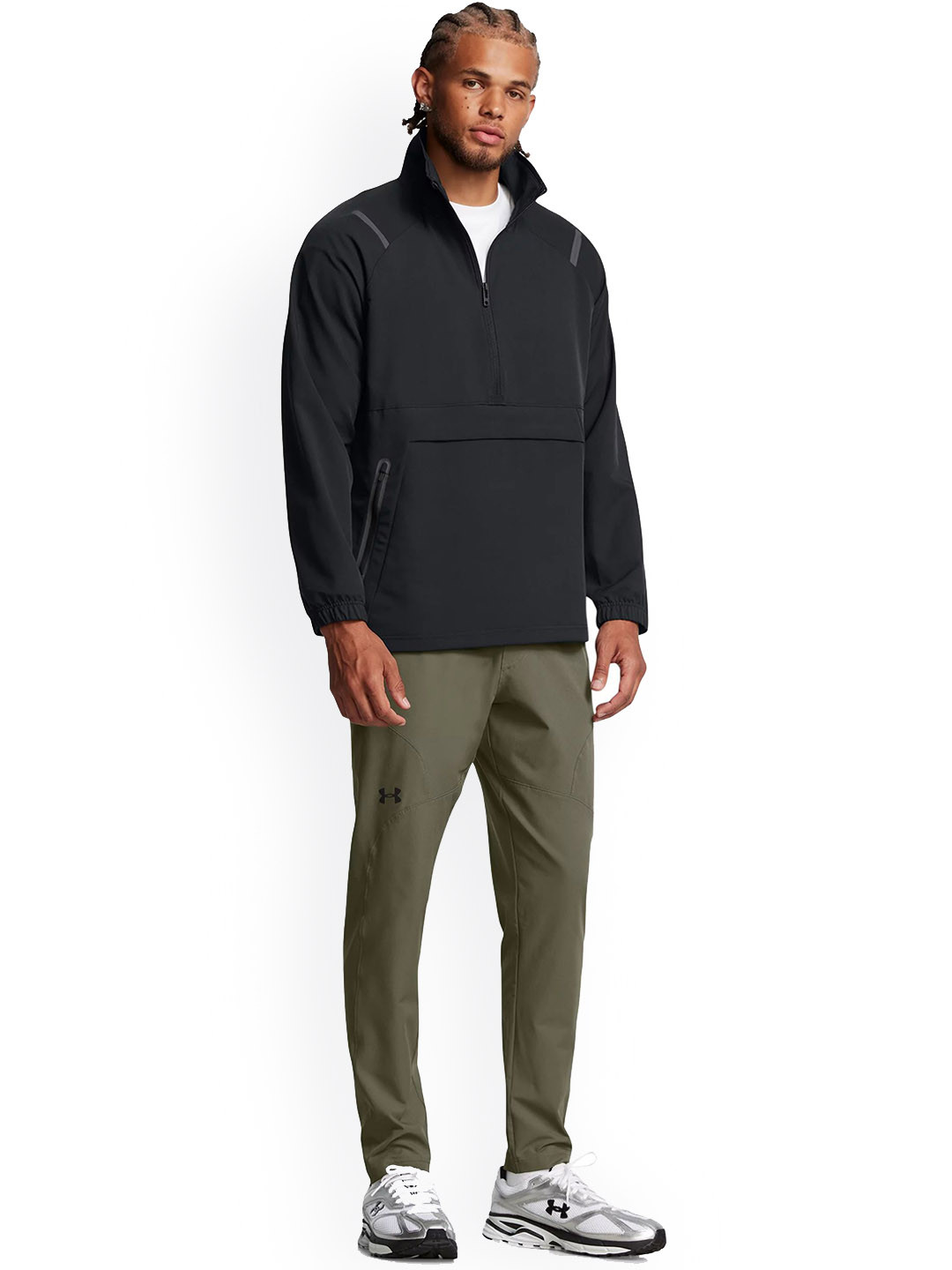 UNDER ARMOUR Men Stand Collar Solid Casual Bomber Jacket