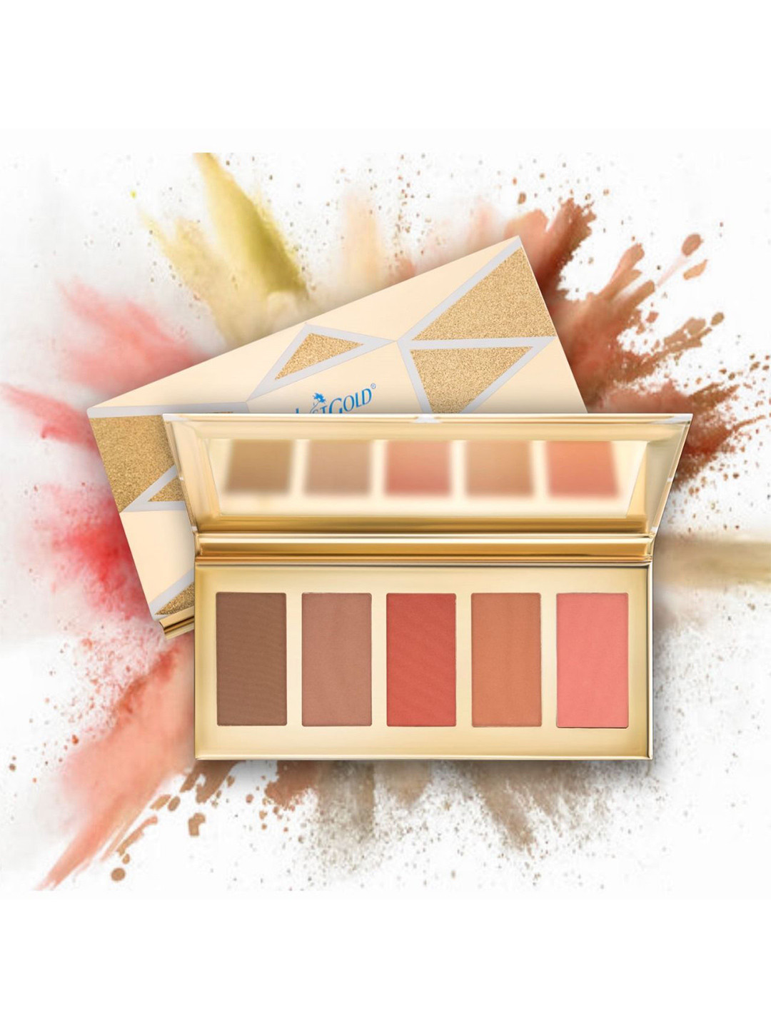 JUSTGOLD Artist Matte Shimmer Finish Blusher Palette 135g - Shade 01