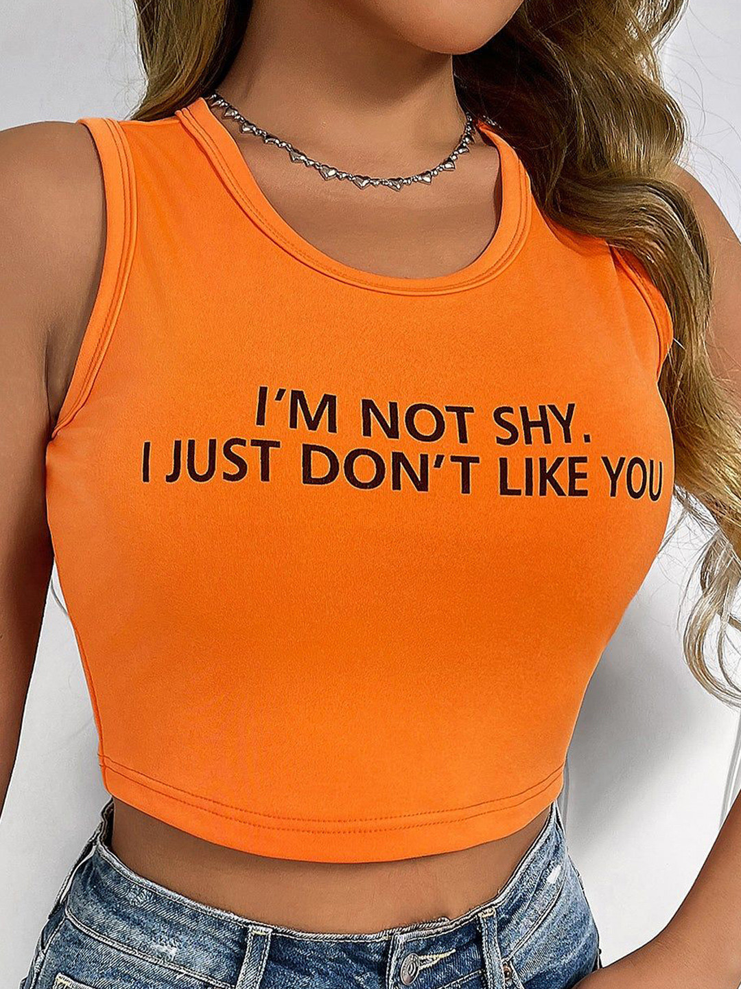 Outzidr Orange Racer Printed Tank Top