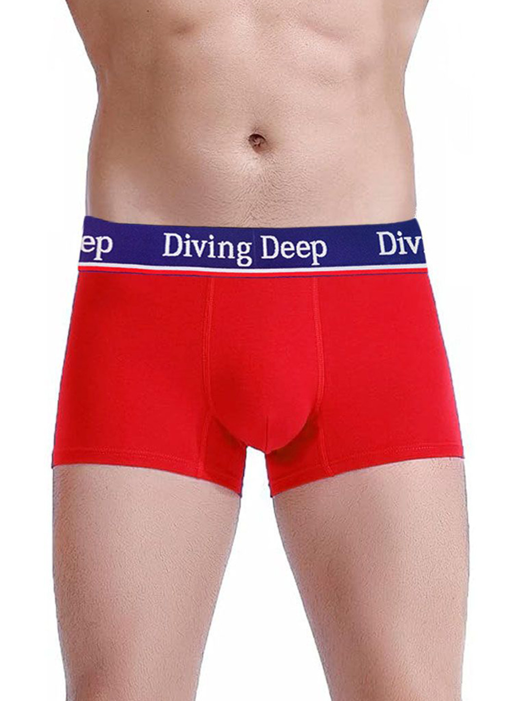Diving Deep Men Cotton Short Trunk MYE_DD449 Red D201_1 PC_S