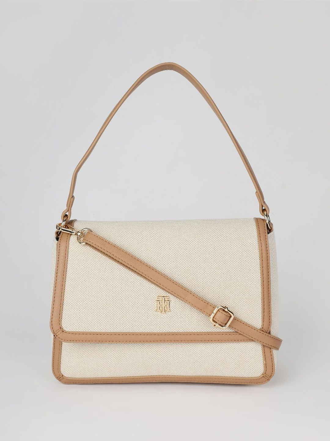 Tommy Hilfiger Women Textured Structured Satchel Bag