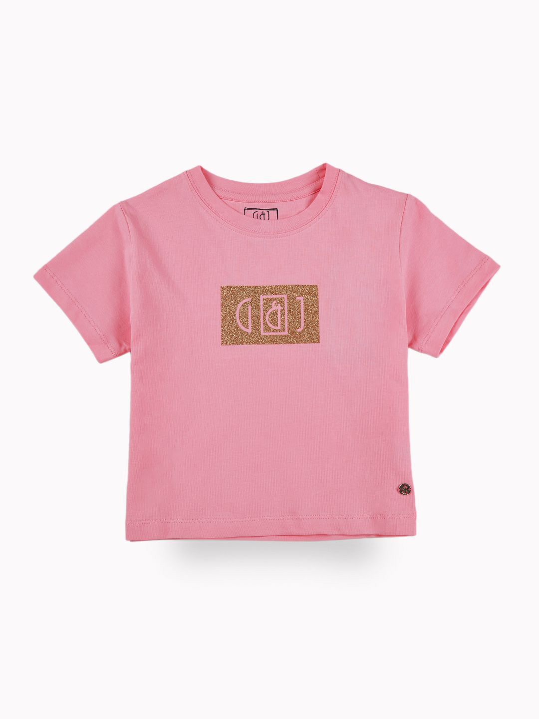 Gini and Jony Girl's Embellished Cotton Crop Top
