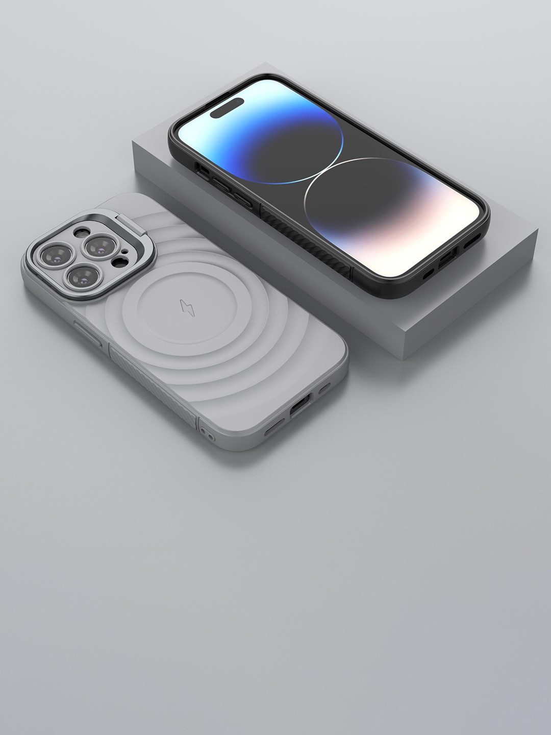 Luxury Kase iPhone 14 Pro Max Impact Resistant Rugged Back Case with Wireless Charging