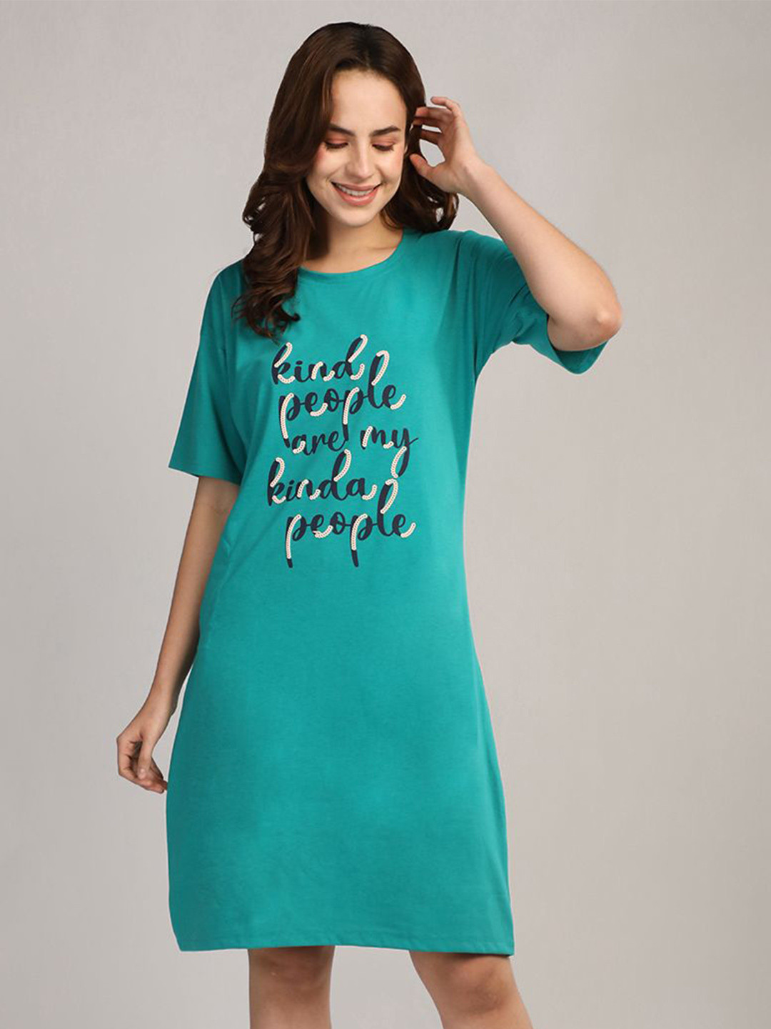 Duchess Cotton Printed Knee Length Nighty for Women